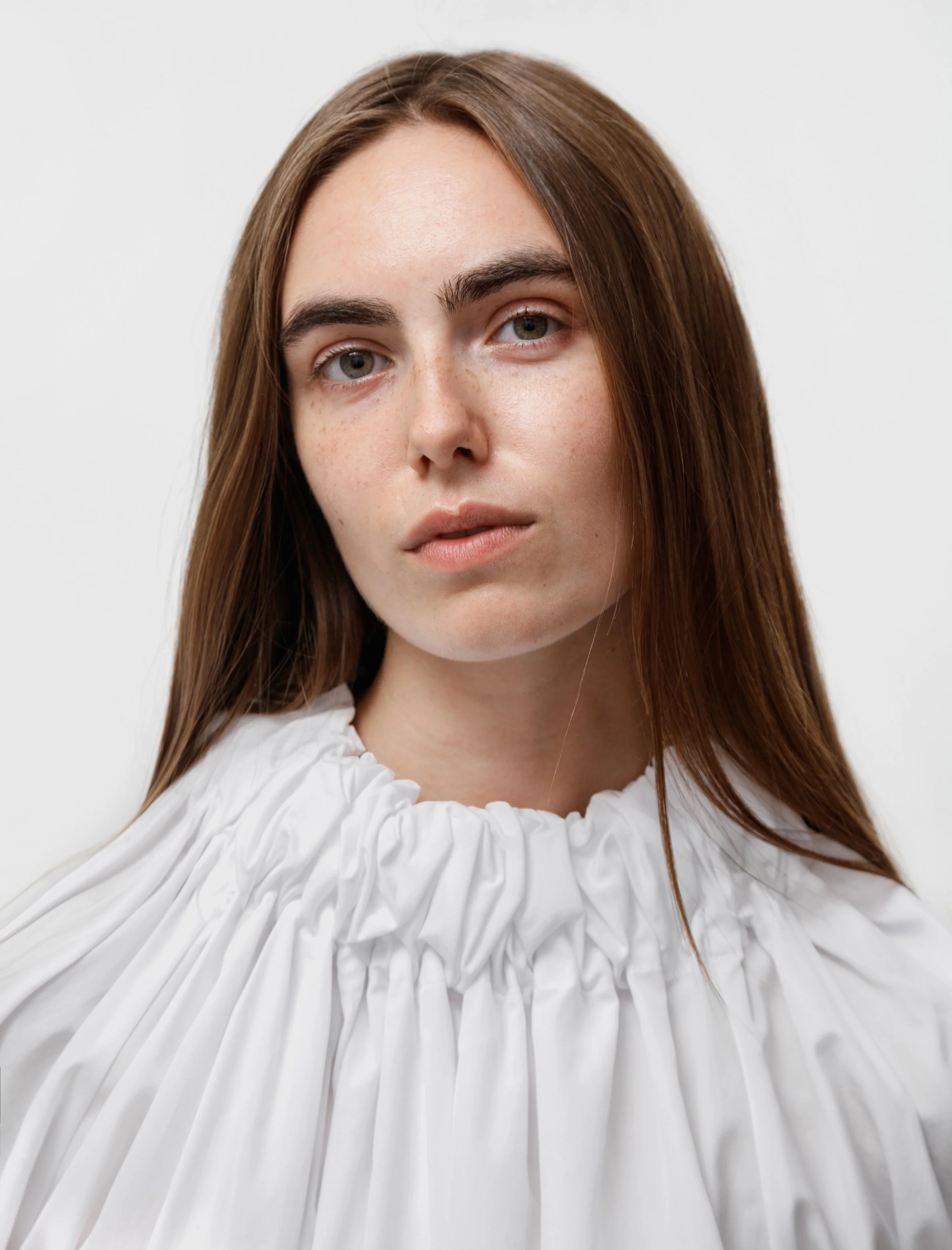 Comme des Garçons Drop Waist Ruched Dress - White - Image 4