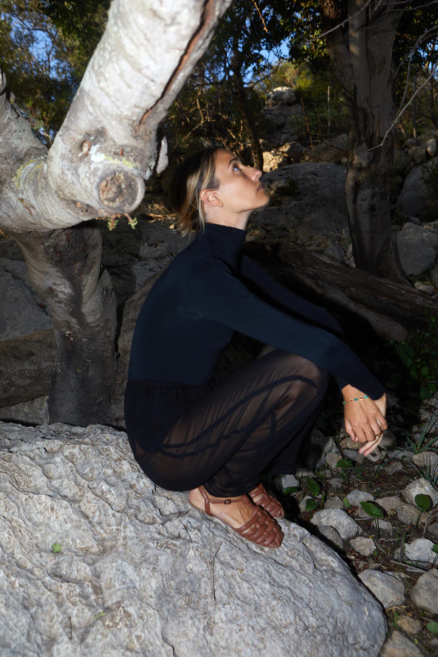 Datura Georgette Judo Pants - Night Black - Image 7