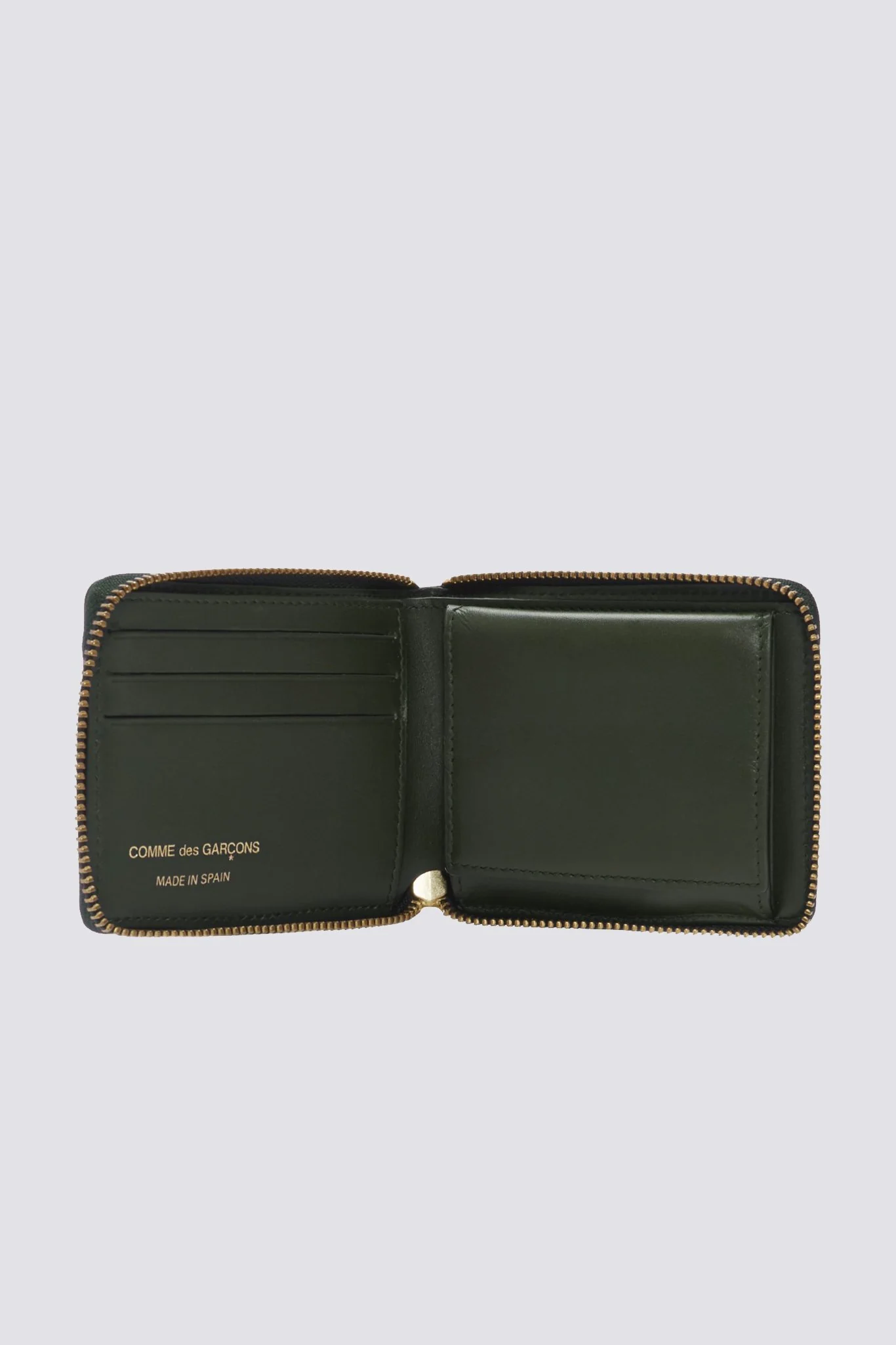 Comme des Garçons Classic Leather Wallet - Bottle Green - Image 2