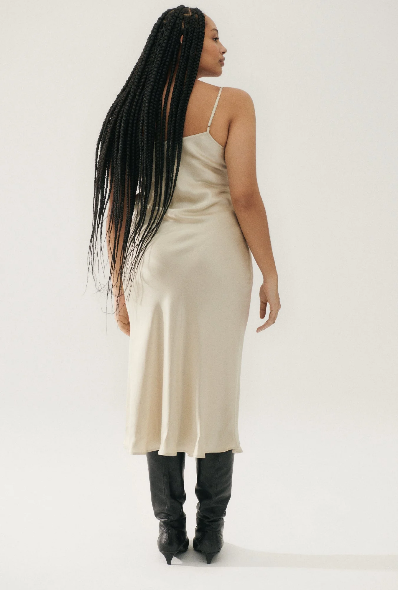 Silk Laundry 90S SILK SLIP DRESS - HAZELNUT - Image 8