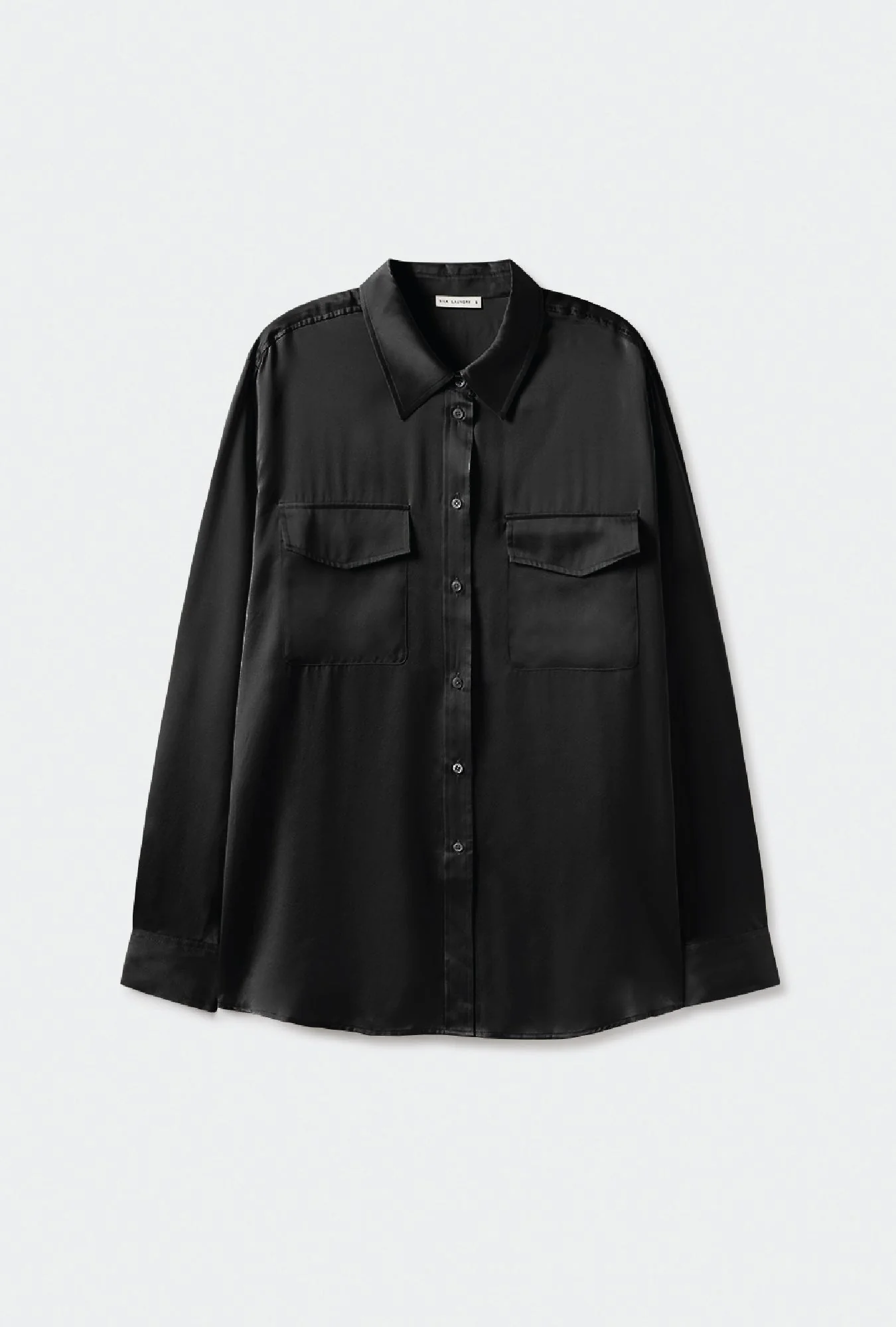 Silk Laundry BOYFRIEND SHIRT - BLACK - Image 2