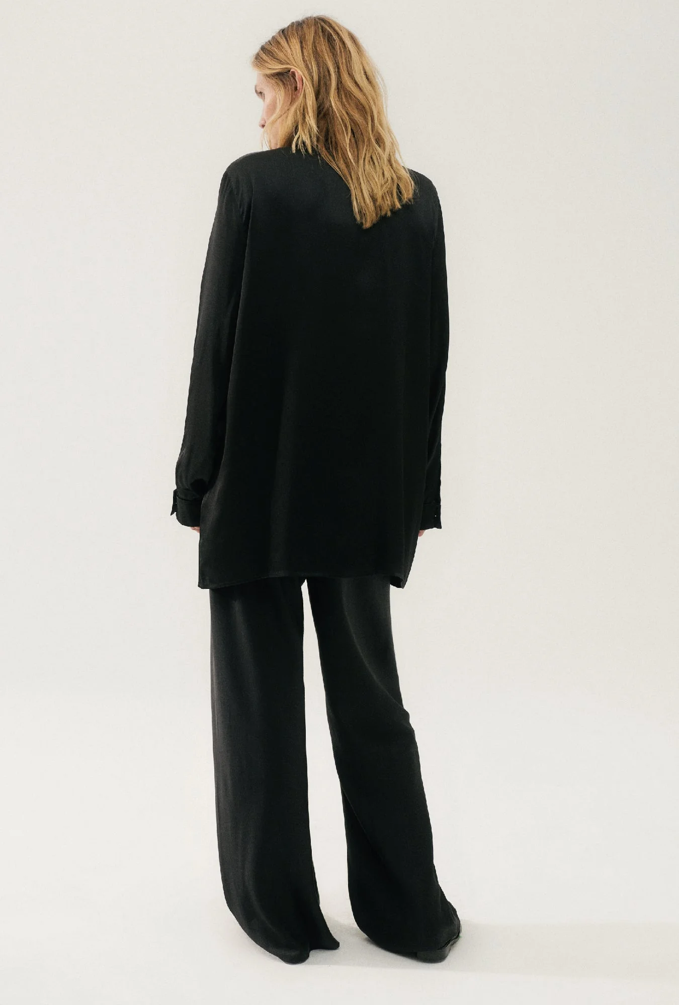 Silk Laundry BOYFRIEND SHIRT - BLACK - Image 5