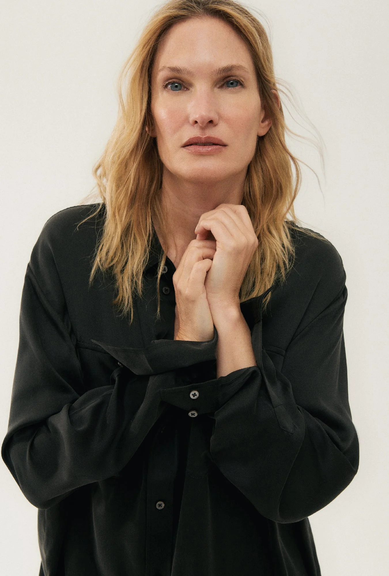 Silk Laundry BOYFRIEND SHIRT - BLACK - Image 6