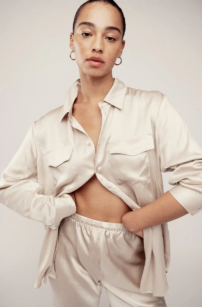Silk Laundry BOYFRIEND SHIRT - HAZELNUT - Image 3