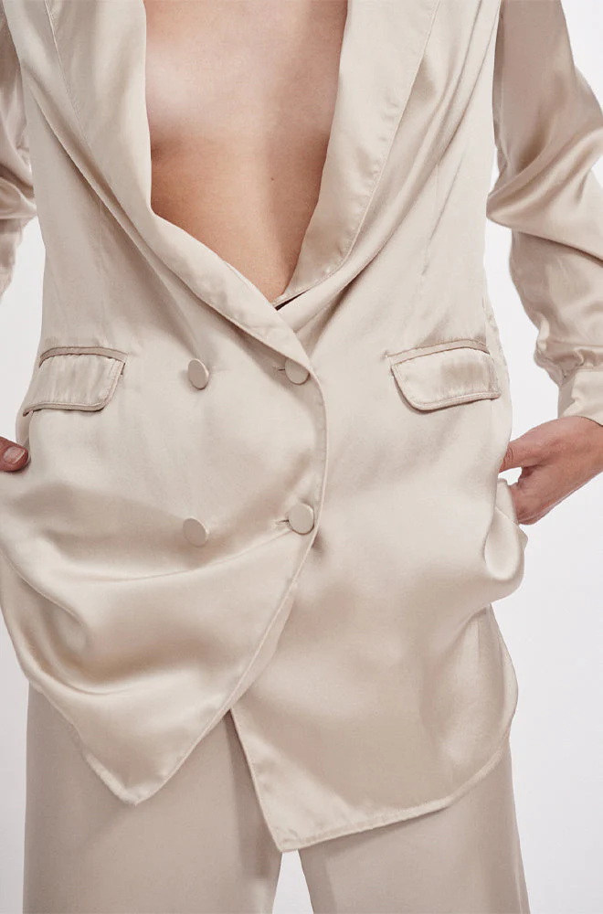 Silk Laundry RELAXED BLAZER - HAZELNUT - Image 2