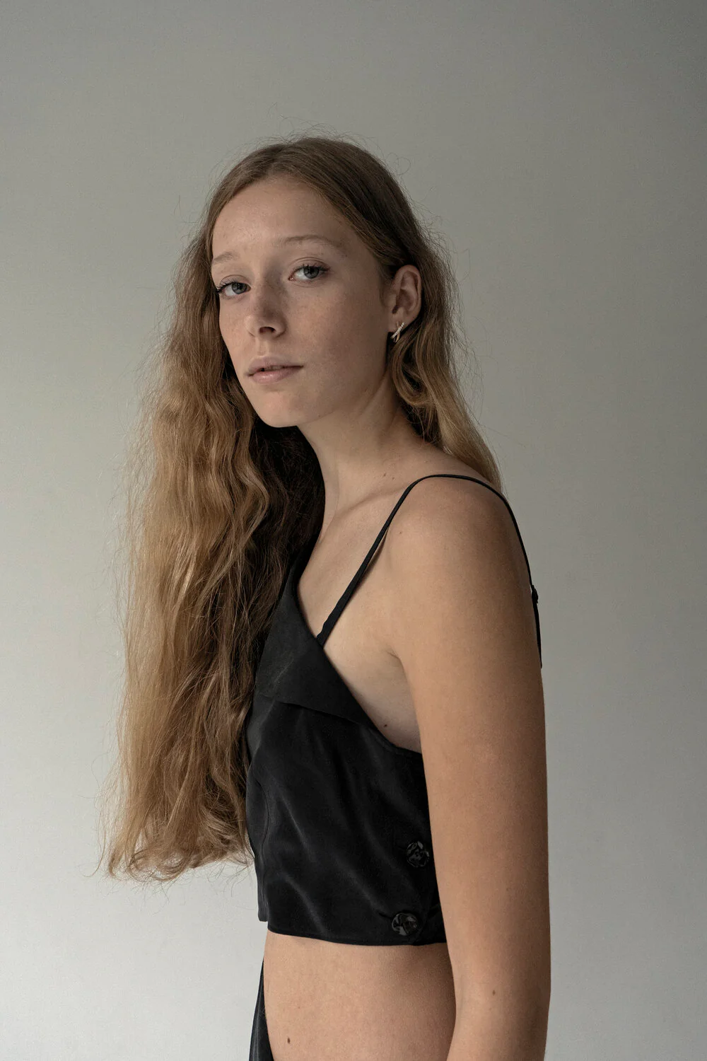 K M by L A N G E PURE SILK KATIUSHA LONG DRESS - BLACK - Image 8