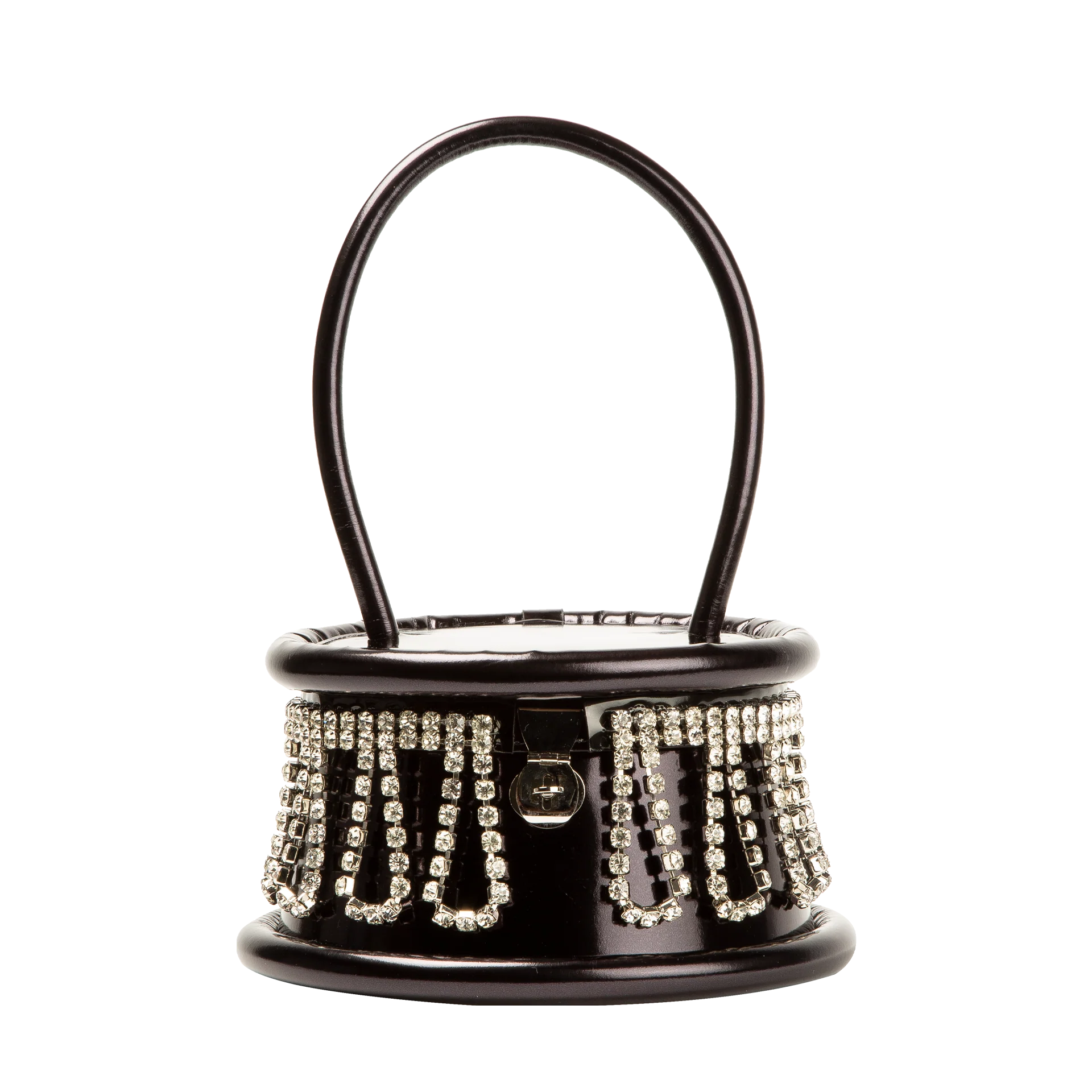 Area Crystal Trim Top Handle - Black
