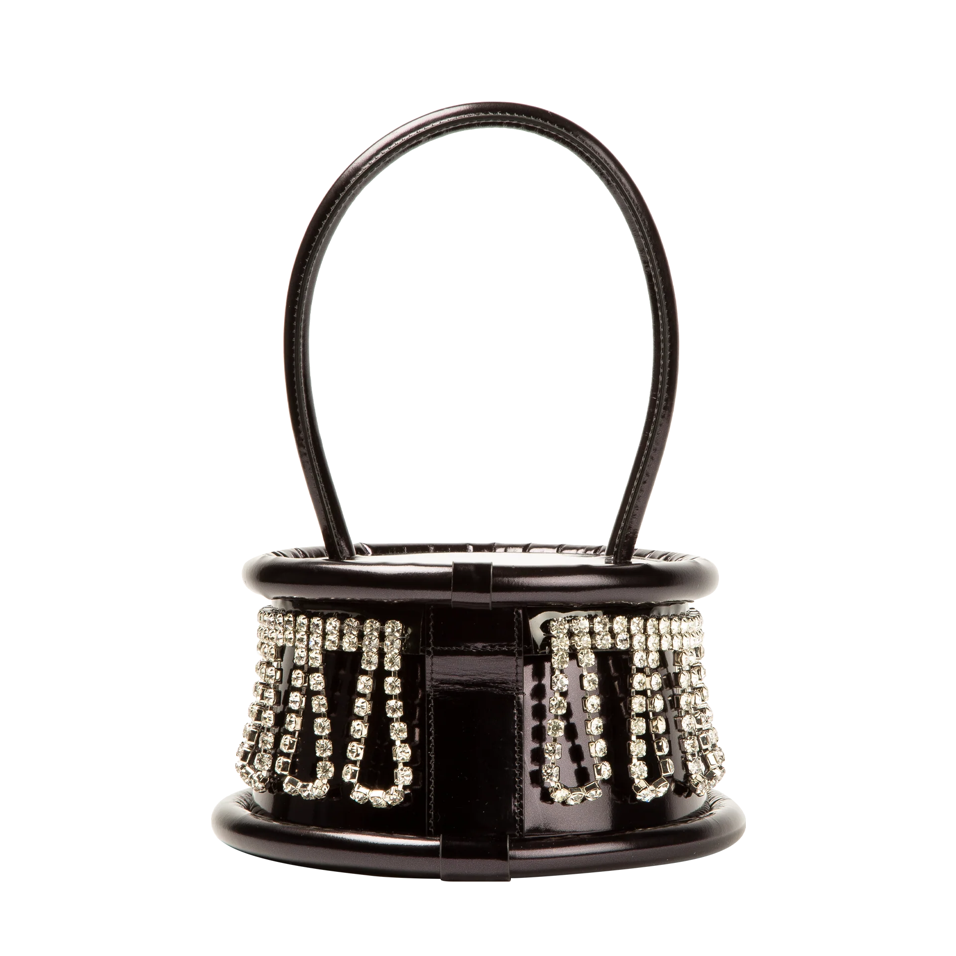 Area Crystal Trim Top Handle - Black - Image 2