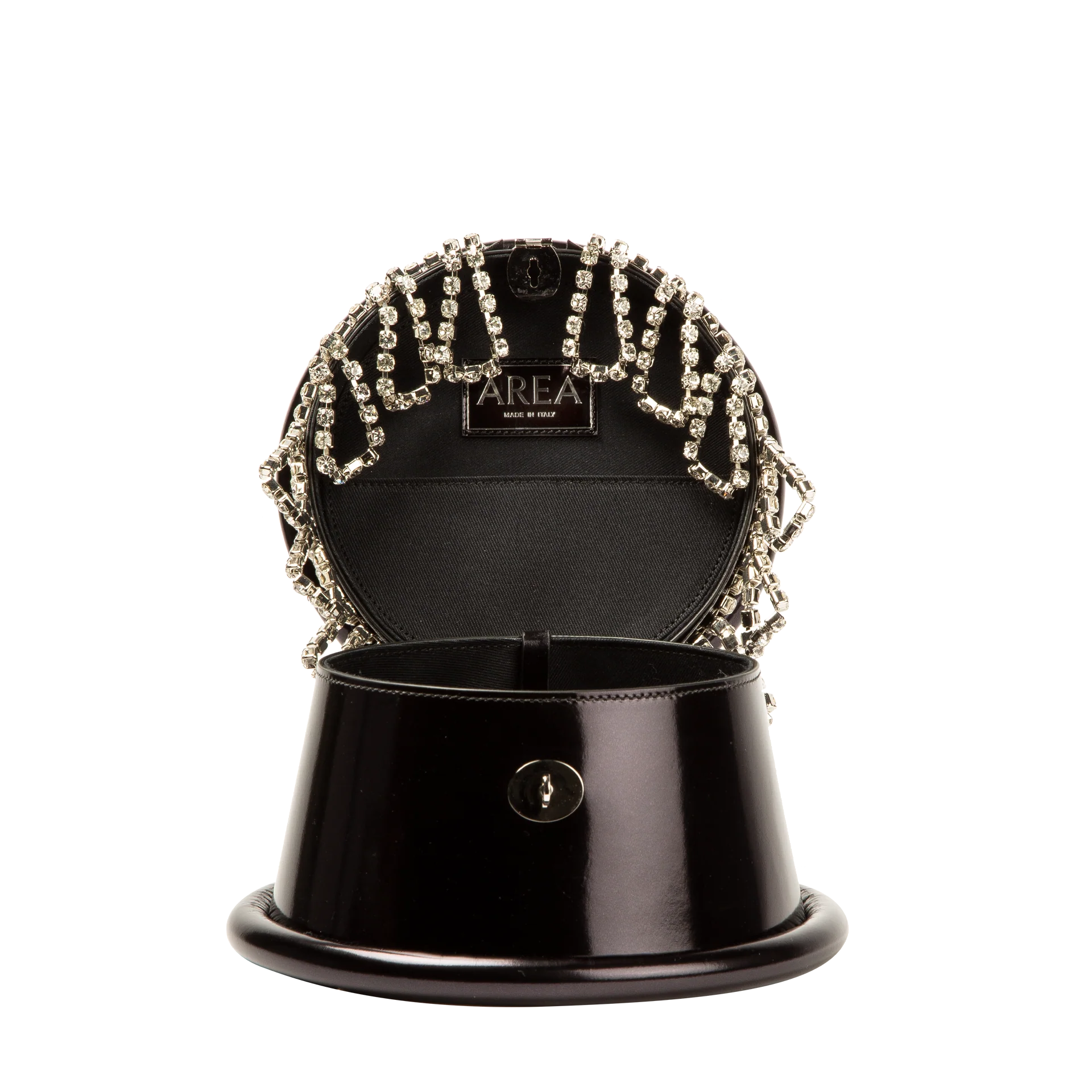 Area Crystal Trim Top Handle - Black - Image 3