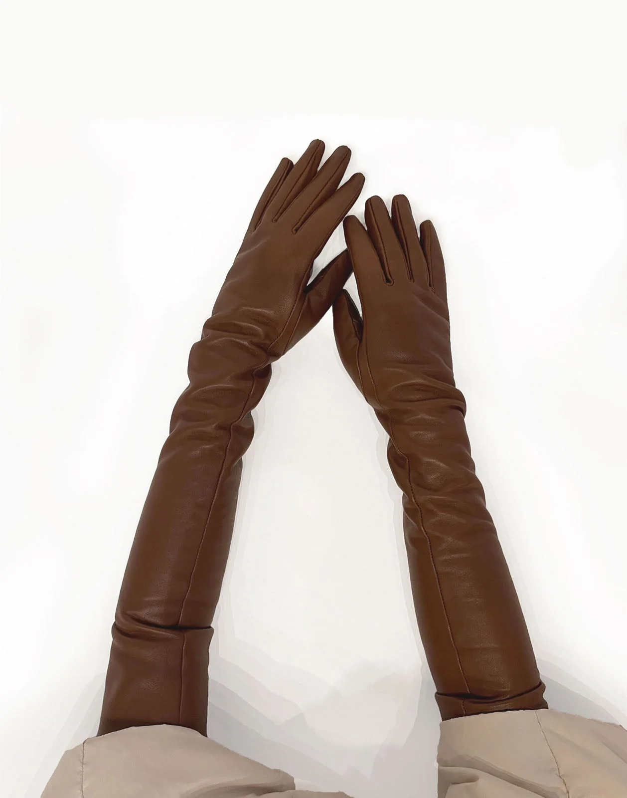 Cynthia Rowley Bea Long Leather Gloves - Image 2