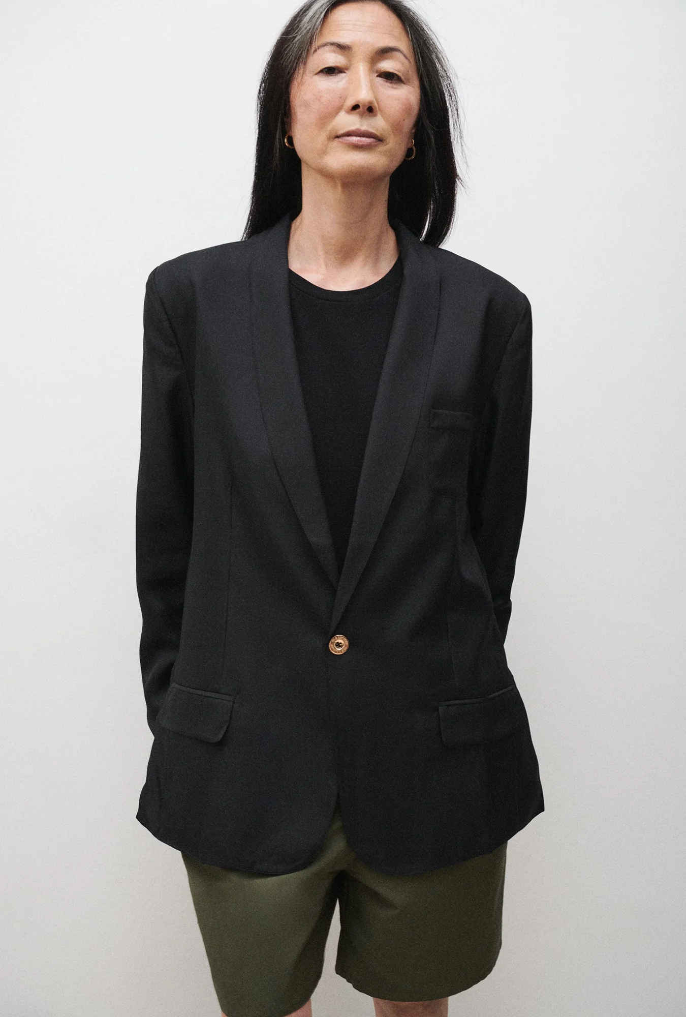 Silk Laundry TWILL MIAMI BLAZER - BLACK - Image 3