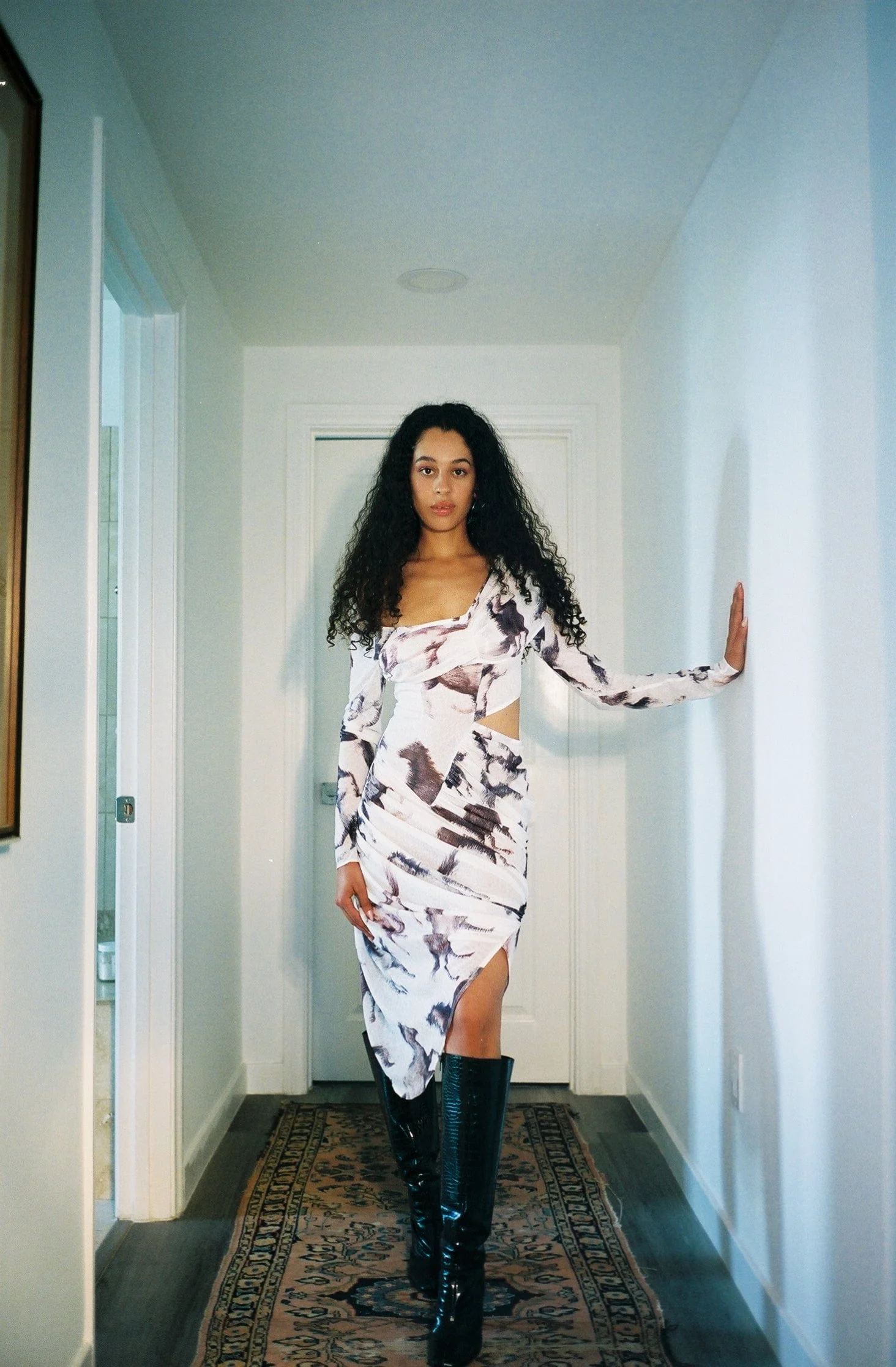 Yuhan Wang Horses Draped Dress - Image 2