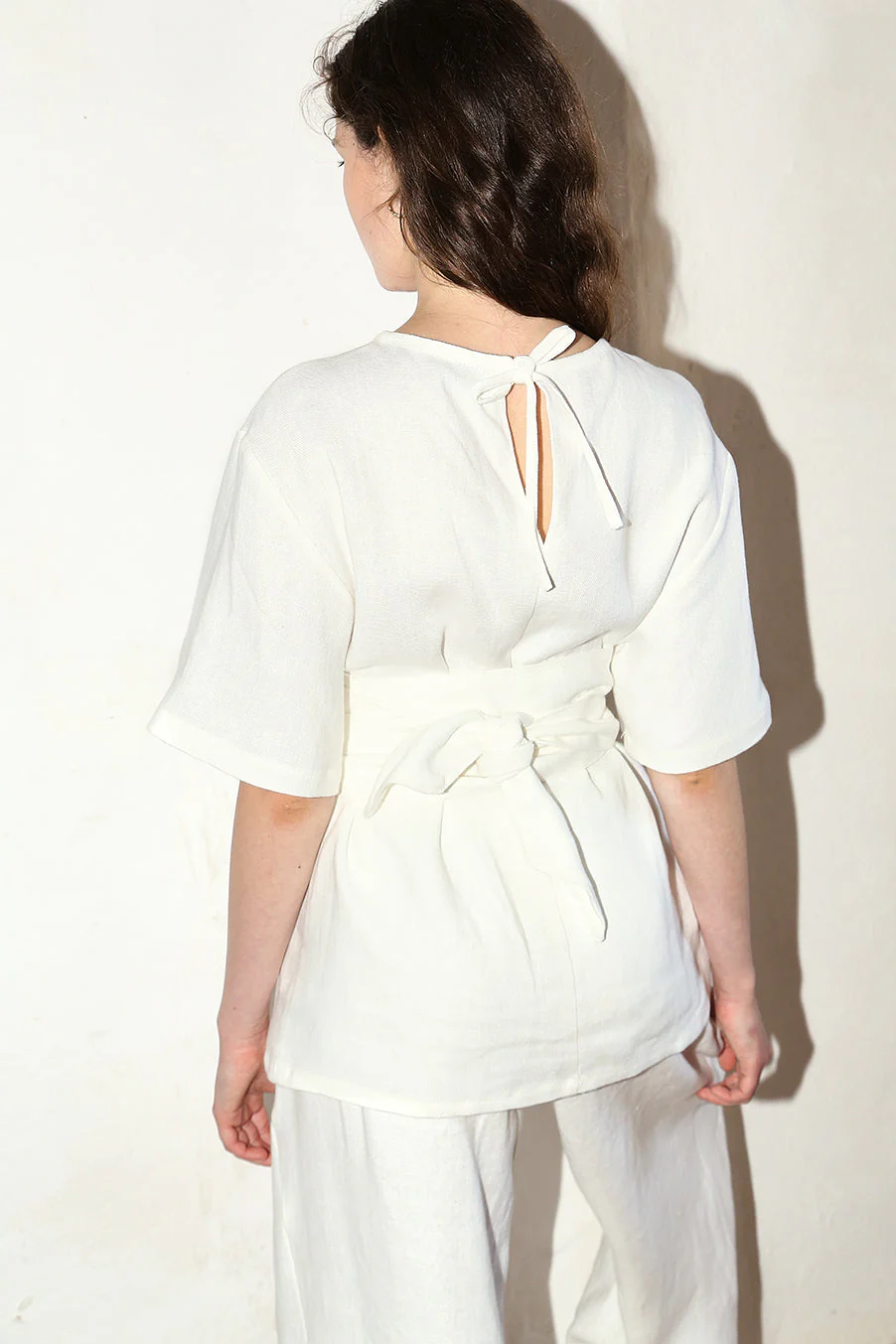 Datura Heavy Linen Astra Top - White - Image 5