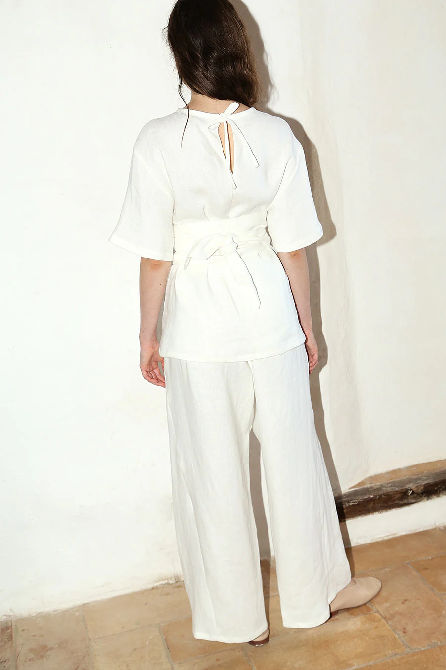 Datura Heavy Linen Judo Pants - White - Image 4