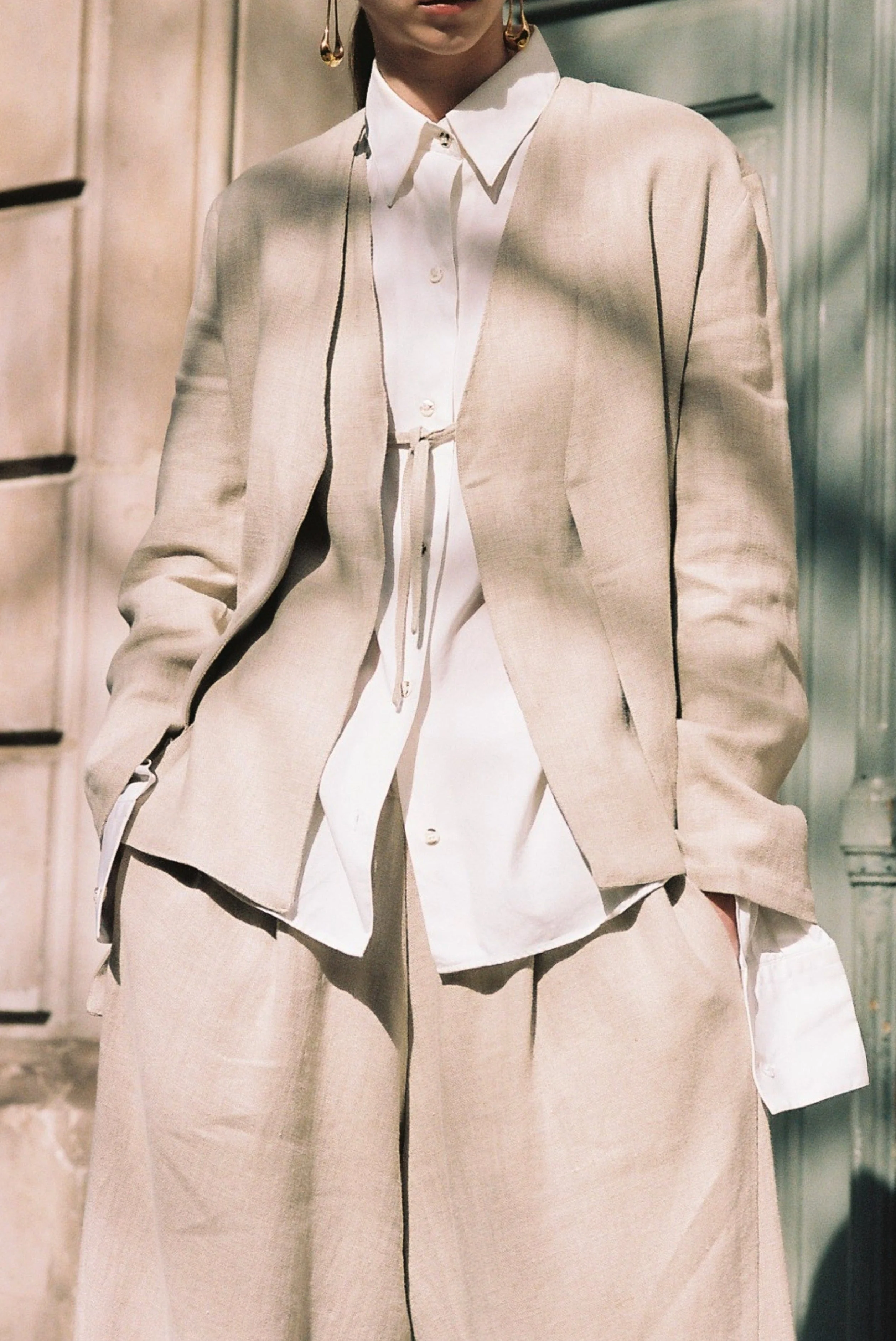 Datura Heavy Linen Sense Blazer - Piedra - Image 2