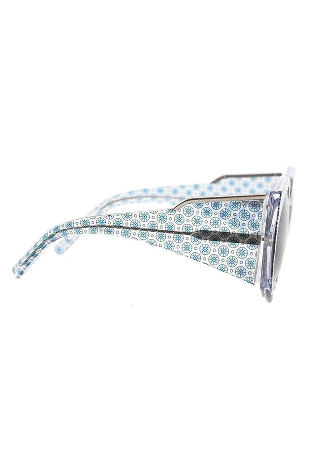 Stella McCartney Rectangle Trans Orcirbl Sunglasses - Transparent/Blue - Image 2