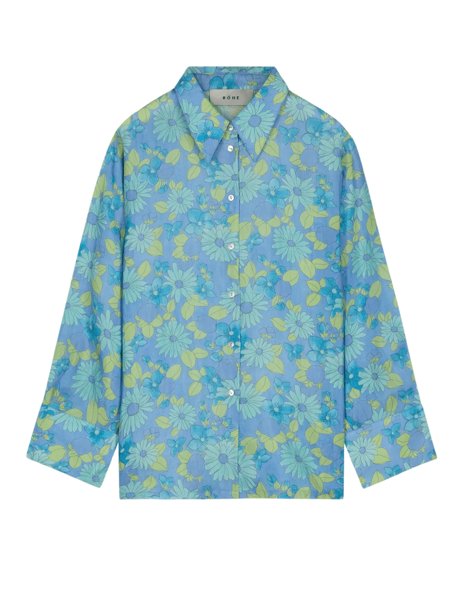 Róhe Oversized Luccio Blouse - Watercolour Flower - Image 6