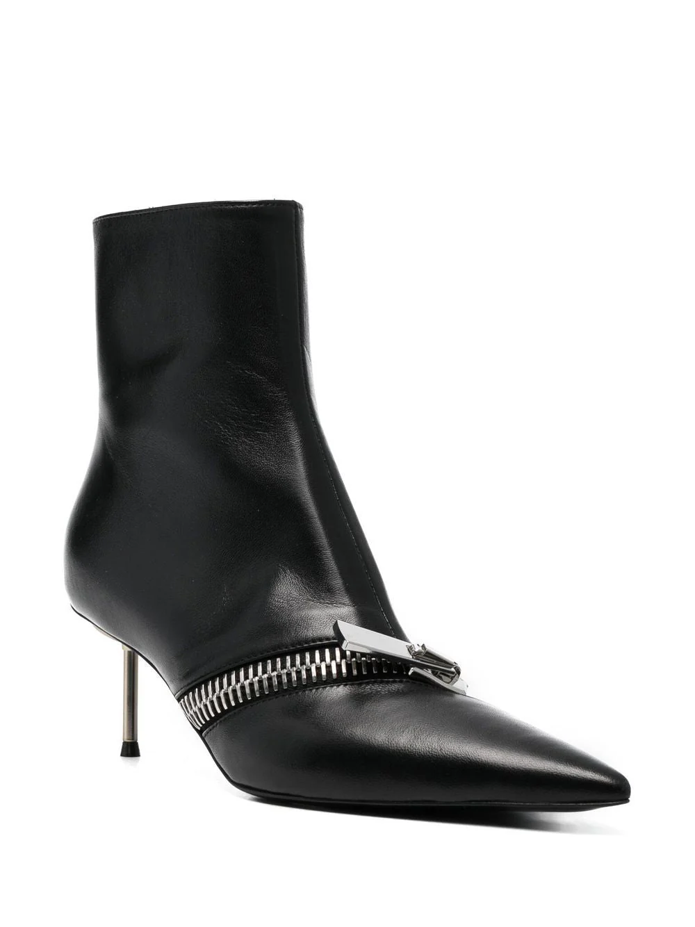 Coperni Zip Ankle Leather Boot - Black - Image 4