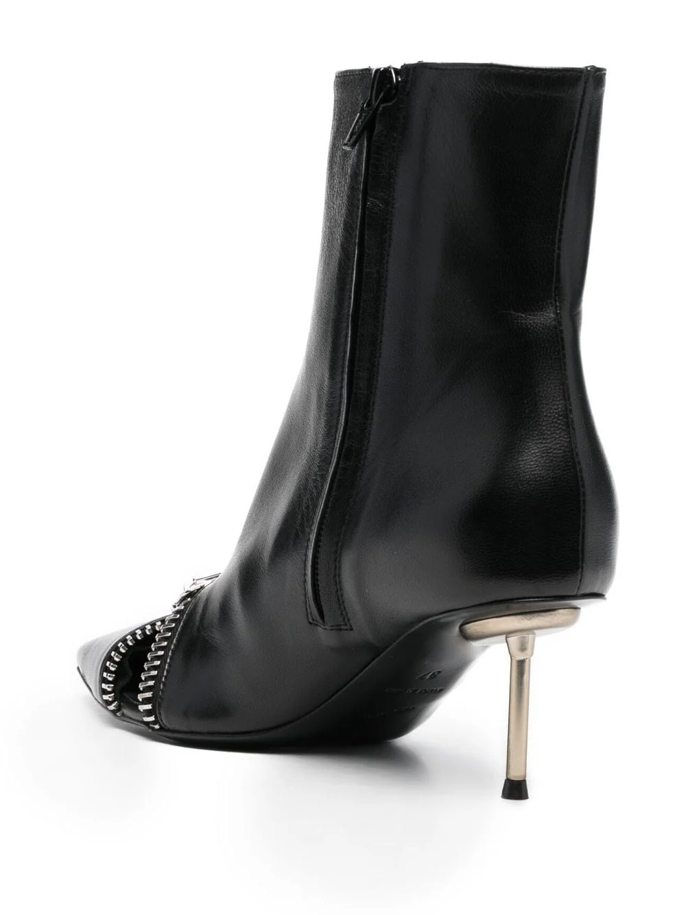 Coperni Zip Ankle Leather Boot - Black - Image 5