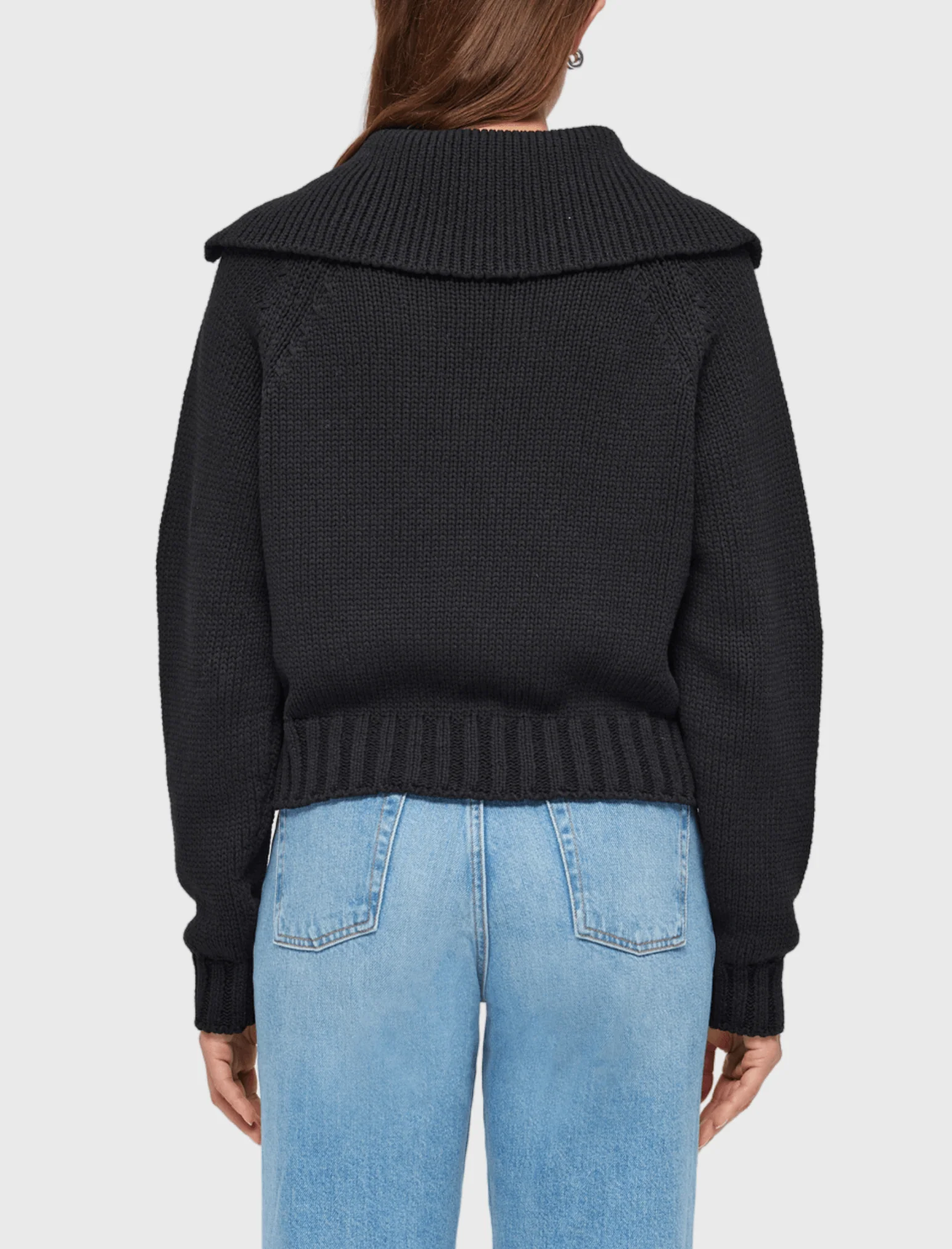 Róhe Knit Polo Pullover - Noir Black - Image 3