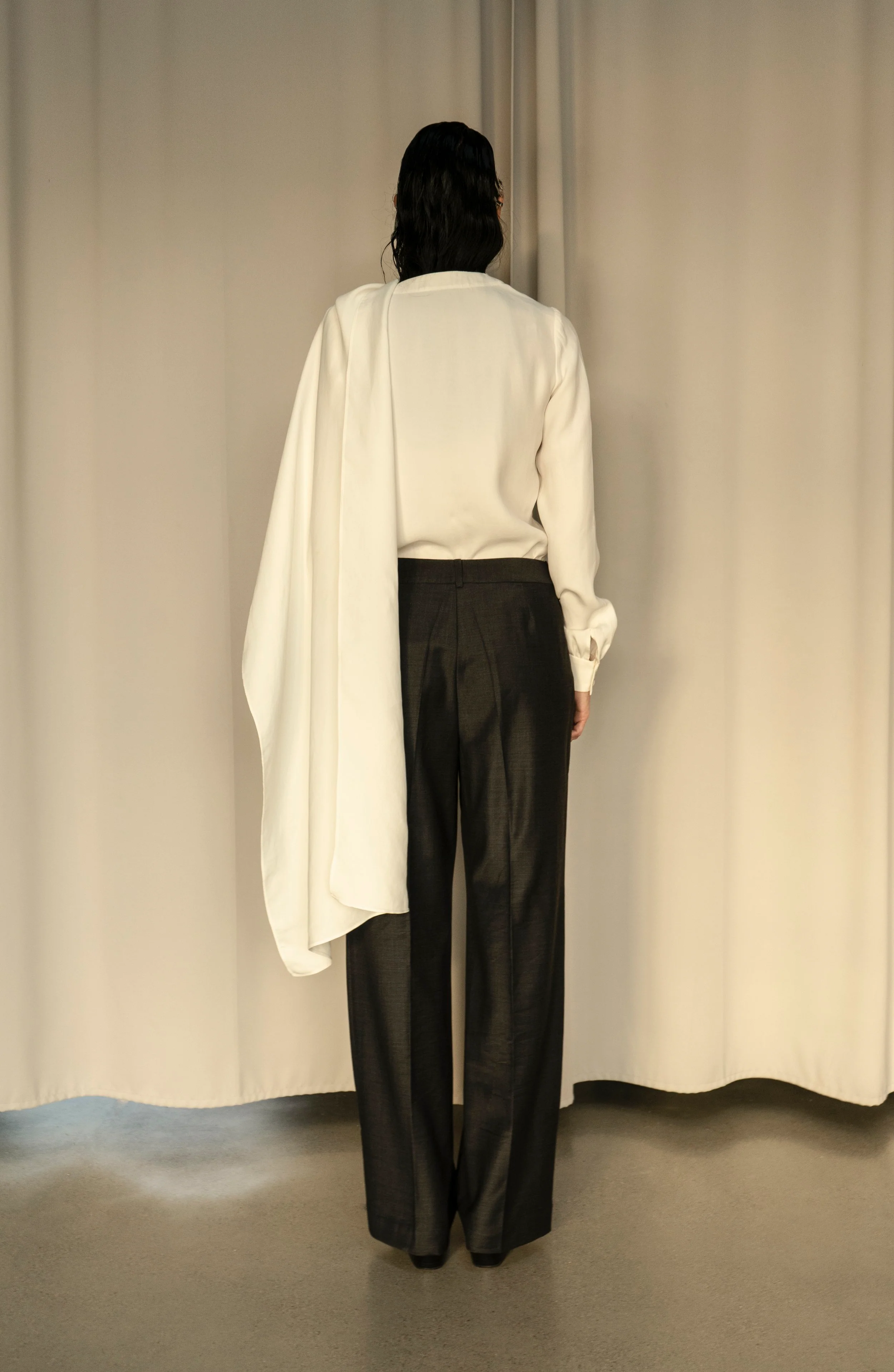 K M by L A N G E Dnipro Long Tie Blouse - White - Image 5