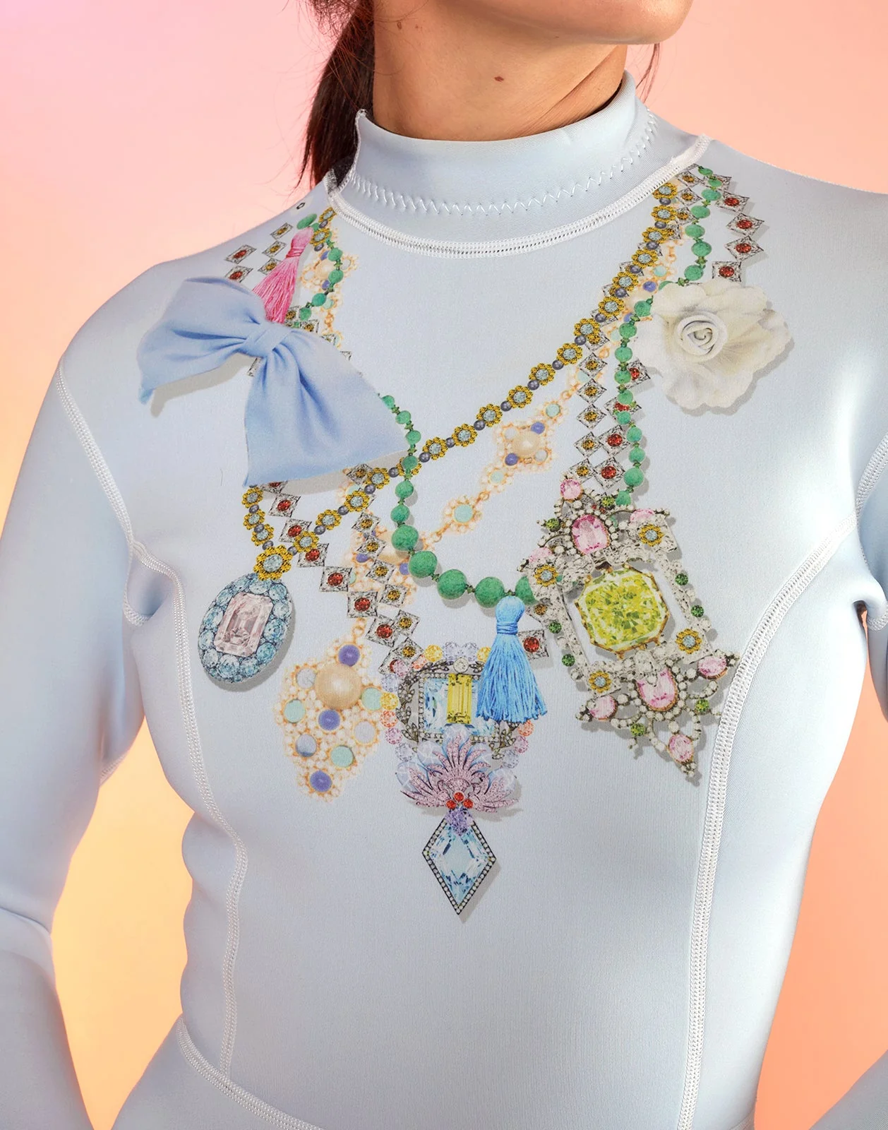 Cynthia Rowley Jewel Necklace Wetsuit - Image 6