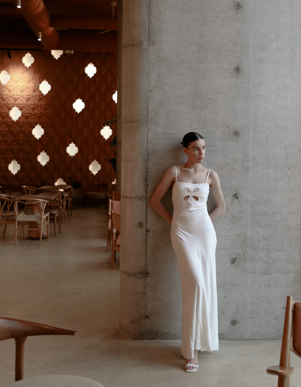Maet Terfil Long Dress - White - Image 2