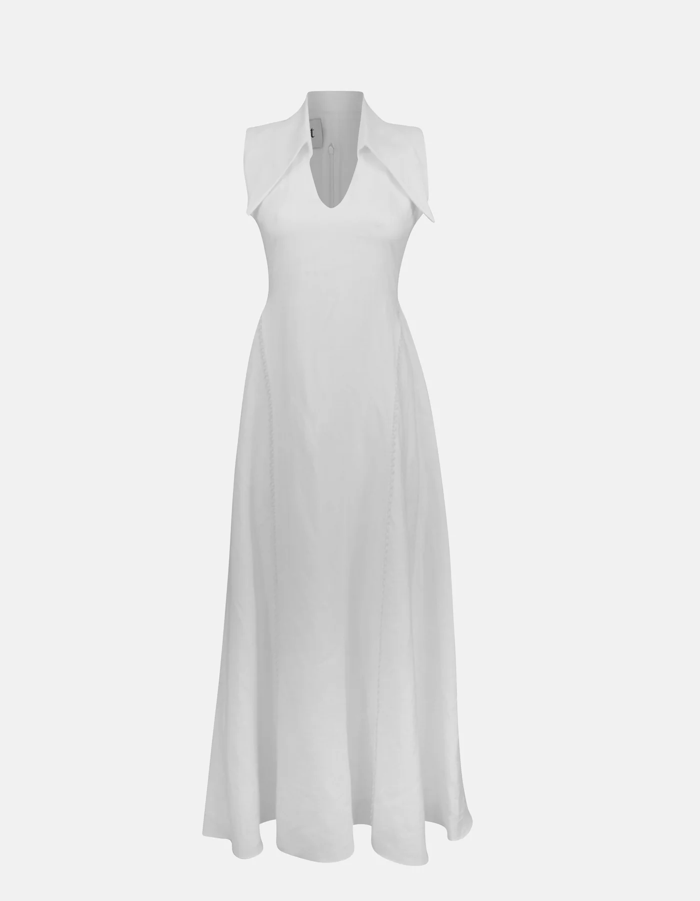 MAET AMARI Sleeveless Maxi Linen Dress - White - Image 8