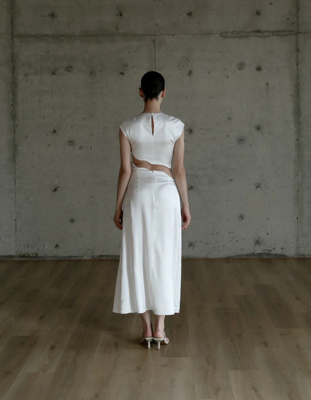 Maet Rhea Silk Skirt Set - White - Image 5