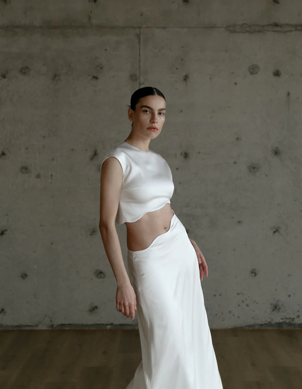 Maet Rhea Silk Skirt Set - White - Image 6
