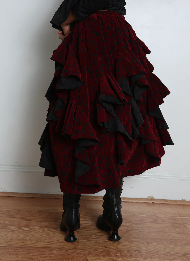 Comme des Garçons Skirt - Black/Burgundy - Image 5