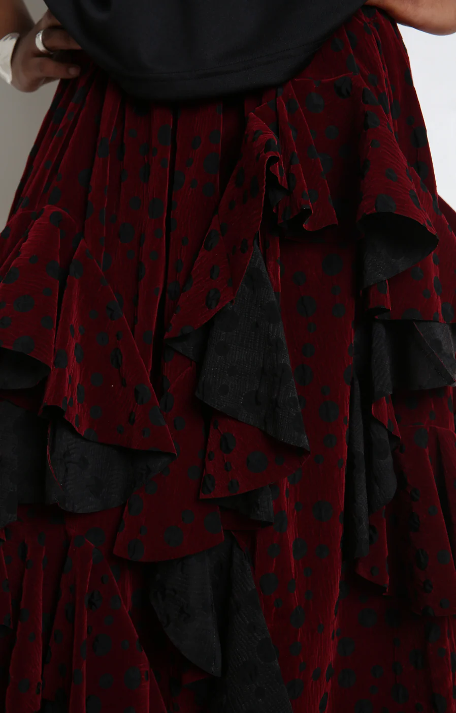 Comme des Garçons Skirt - Black/Burgundy - Image 6