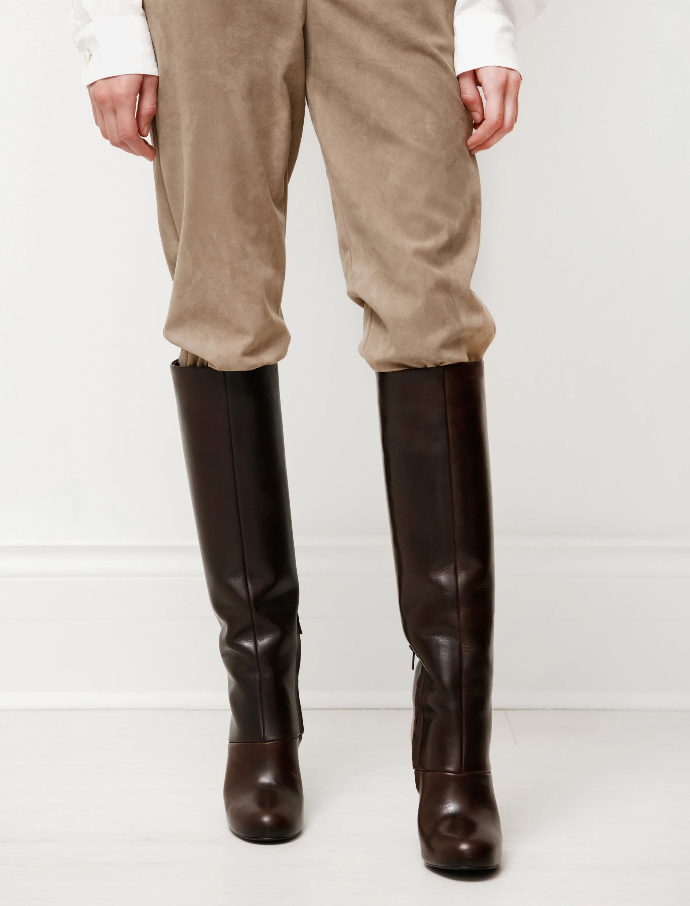 Lemaire High Boots - Midnight Brown - Image 2