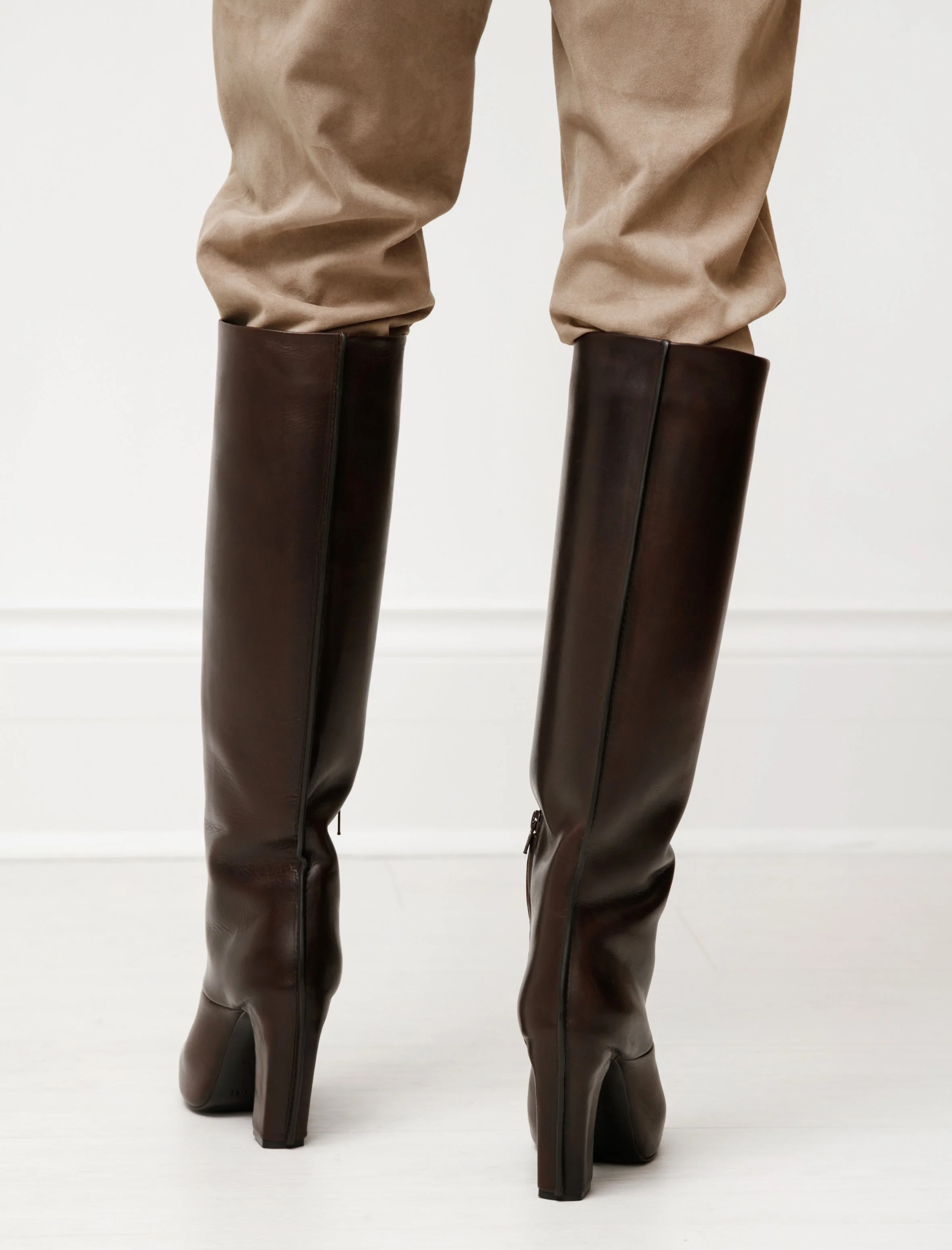 Lemaire High Boots - Midnight Brown - Image 3