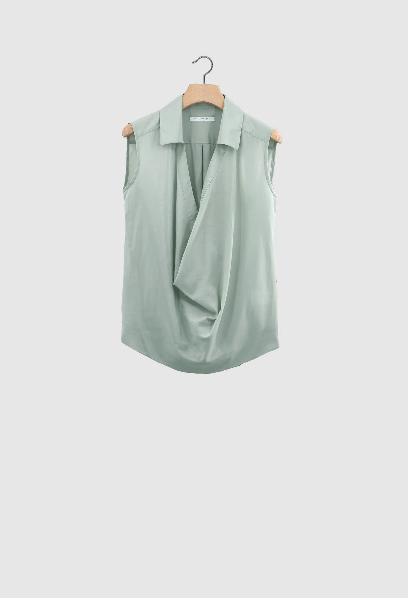 JULIA JENTZSCH DIMA - Semi Sheer Japanese Cotton Cupro Blend Top in Matcha