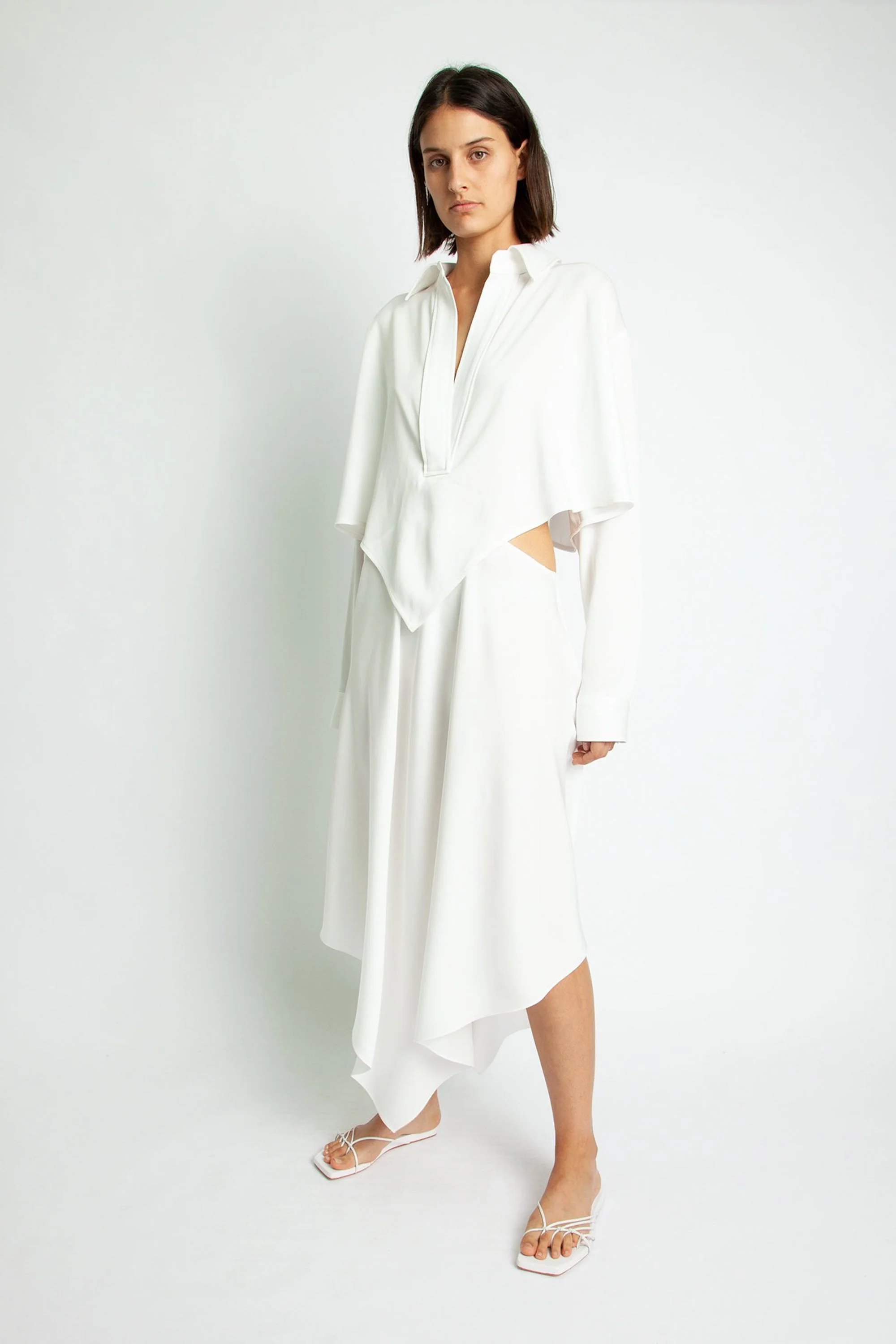 Christopher Esber Bandana Scarf Shirt Dress - Natural - Image 3