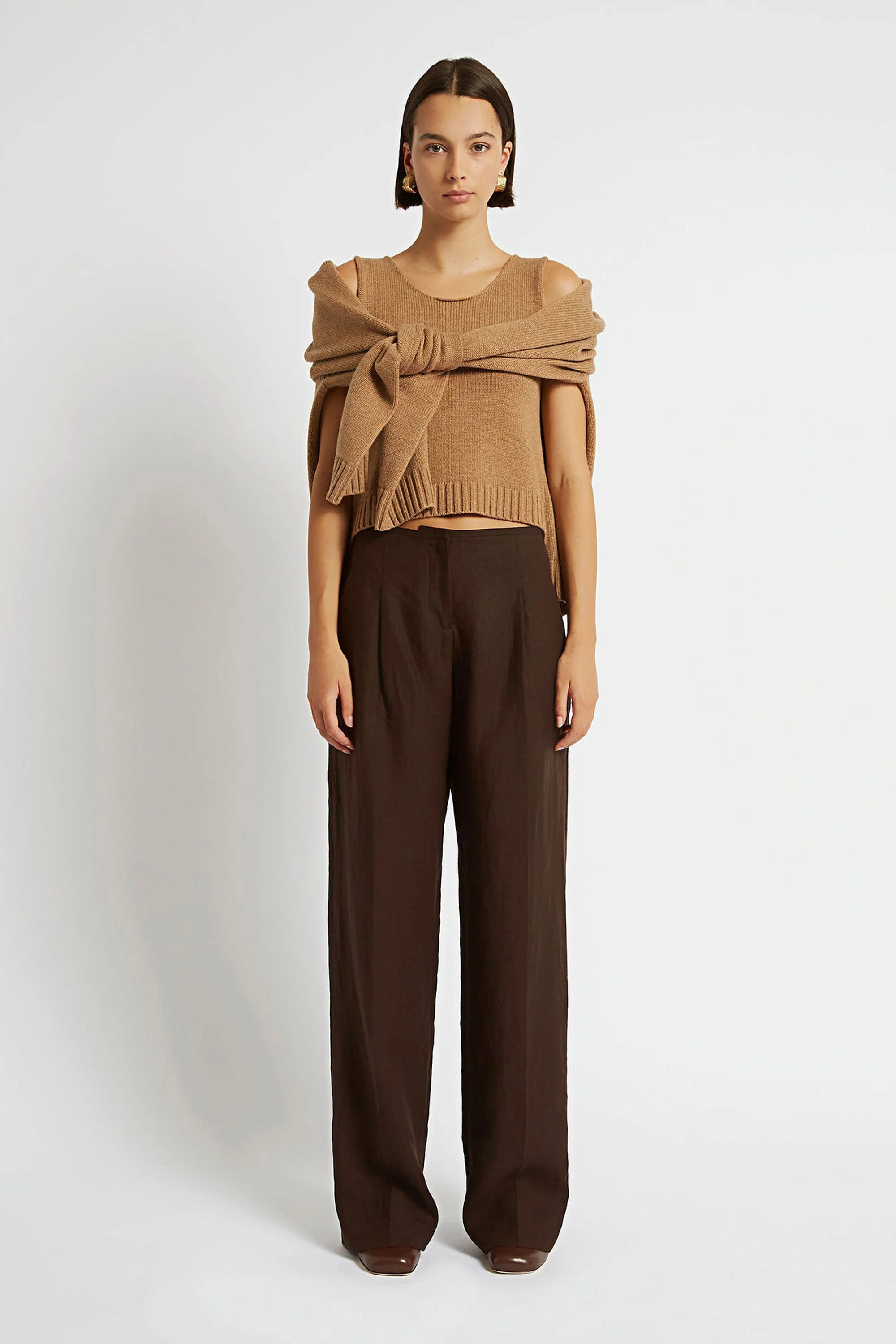 Christopher Esber DUAL TANK SWEATER - TAN - Image 3