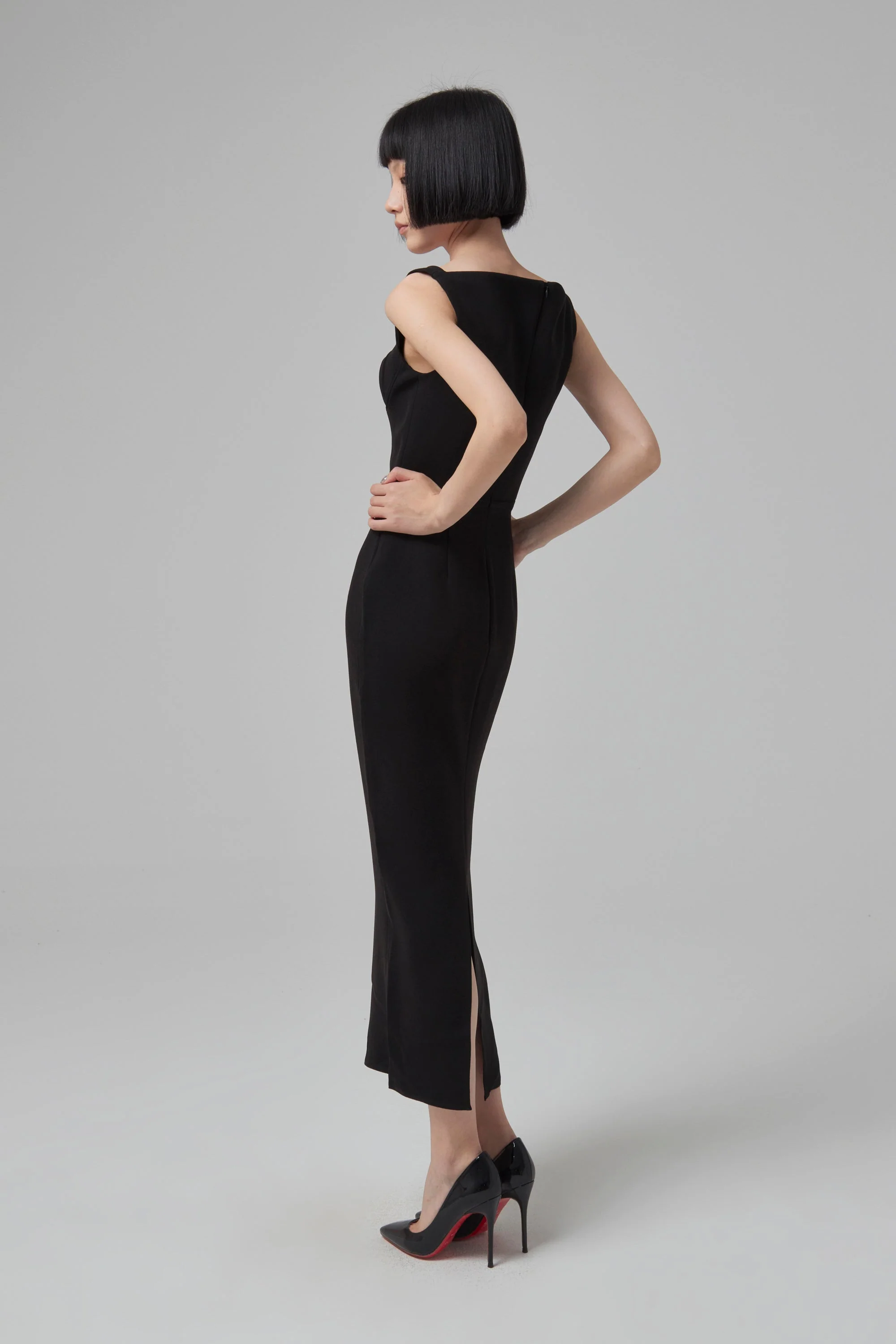ALEX PERRY PAGETT STRETCH CREPE SWEETH - Black - Image 3