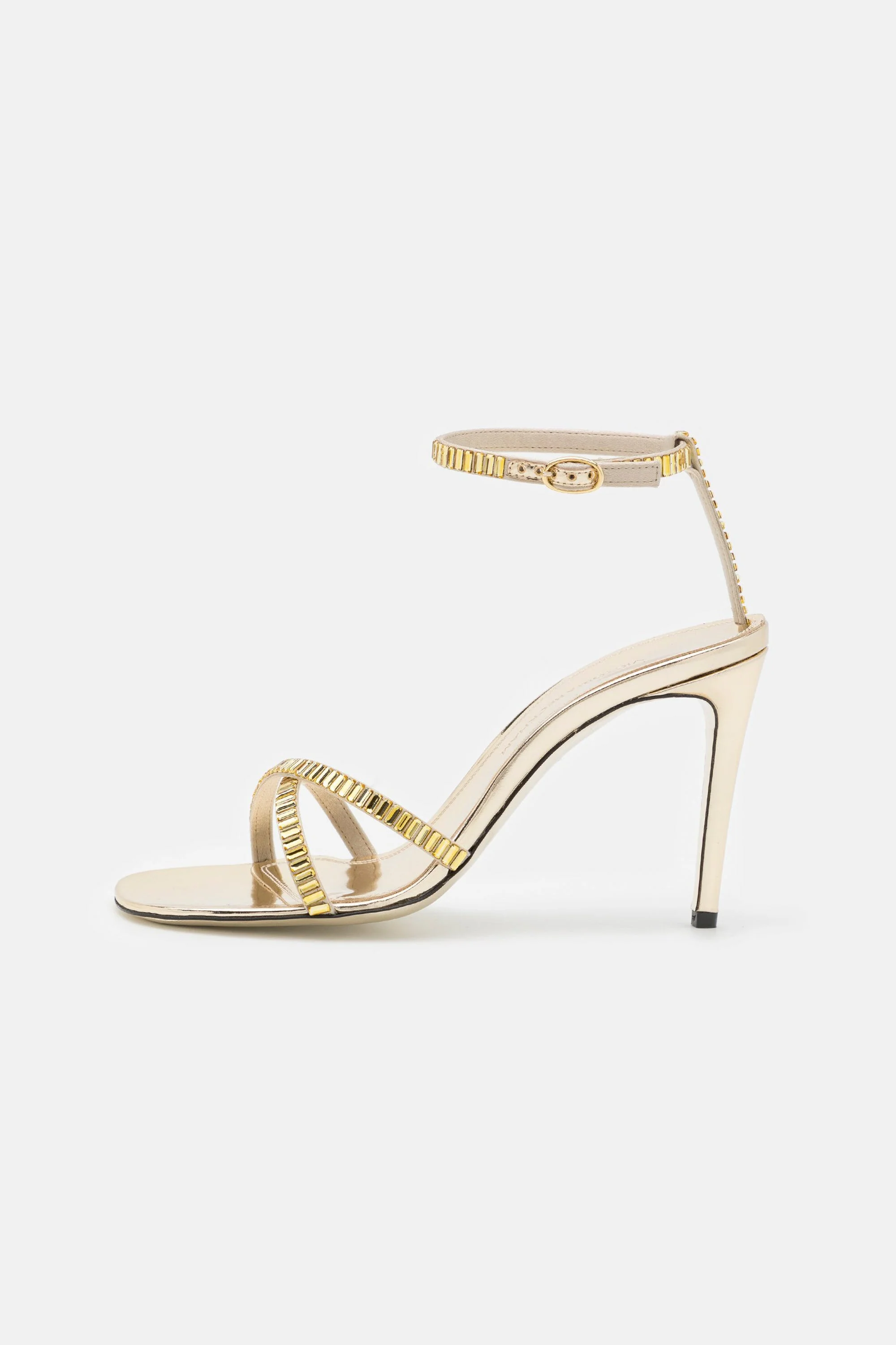Victoria Beckham RHINESTONE SANDALS - LIGHT GOLD - Image 2