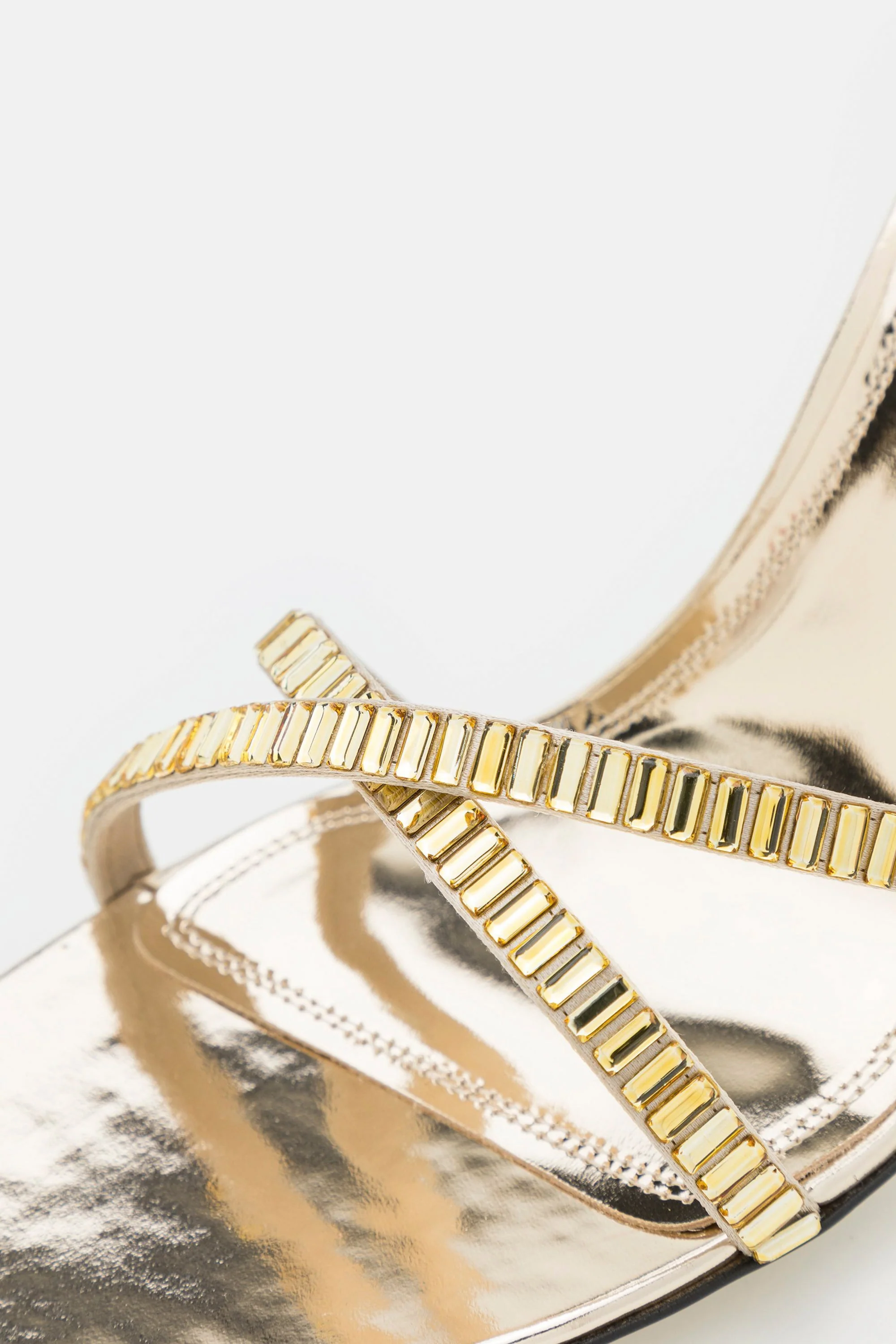 Victoria Beckham RHINESTONE SANDALS - LIGHT GOLD - Image 6
