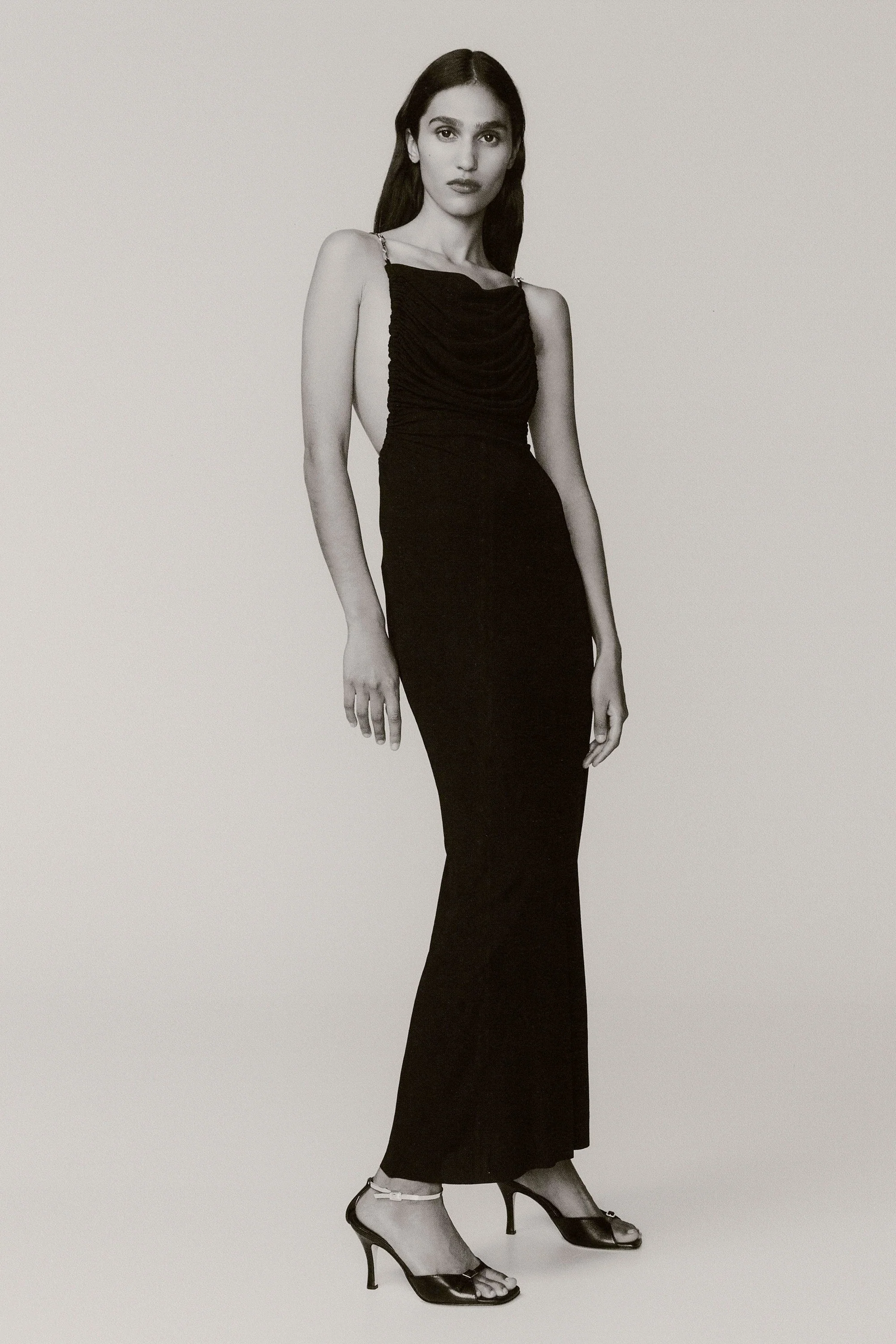 Christopher Esber SCULPTED STRAPPED RUCHED DRESS - Black - Image 2