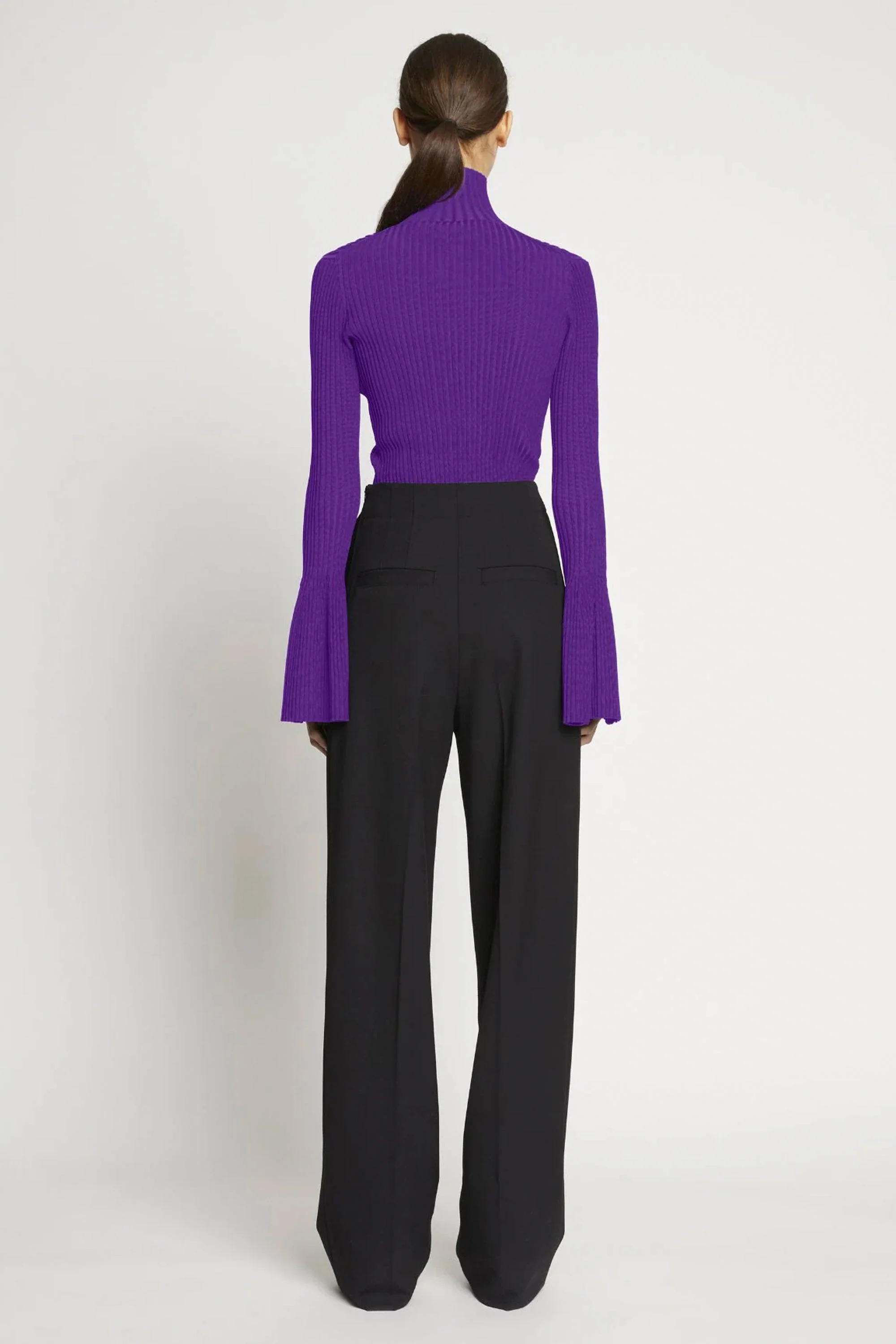 Viscose Rib Zip Sweater - Image 10
