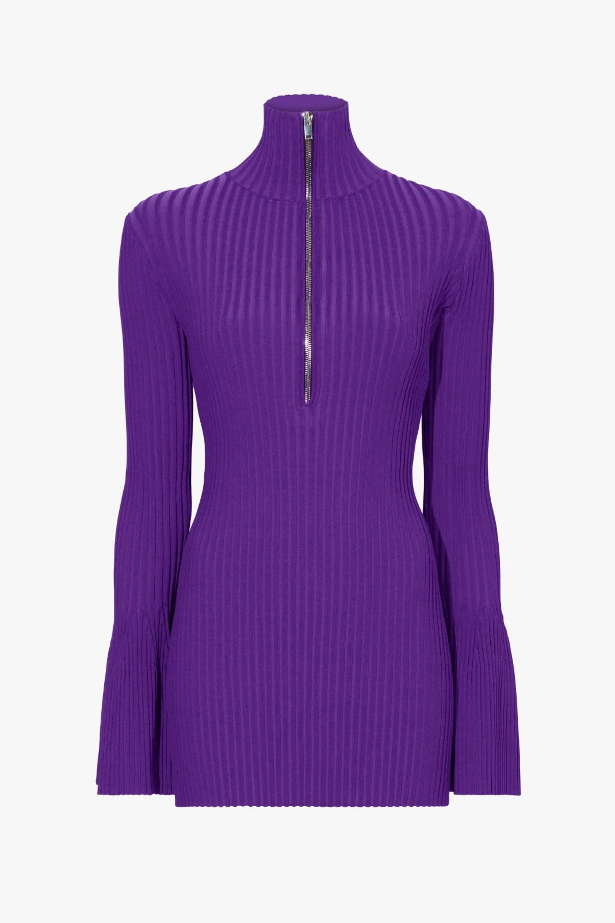 Viscose Rib Zip Sweater - Image 12