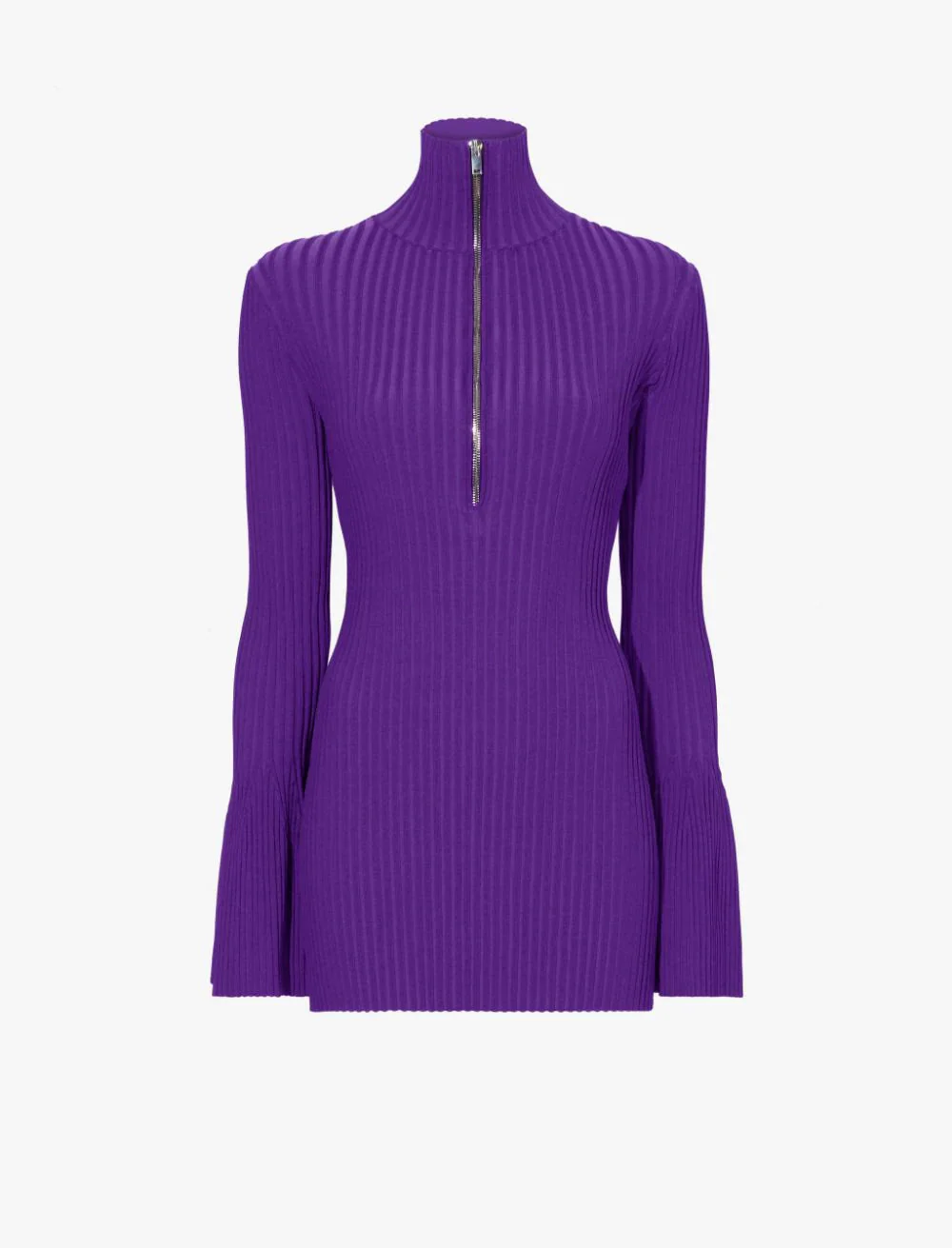 Viscose Rib Zip Sweater - Image 13