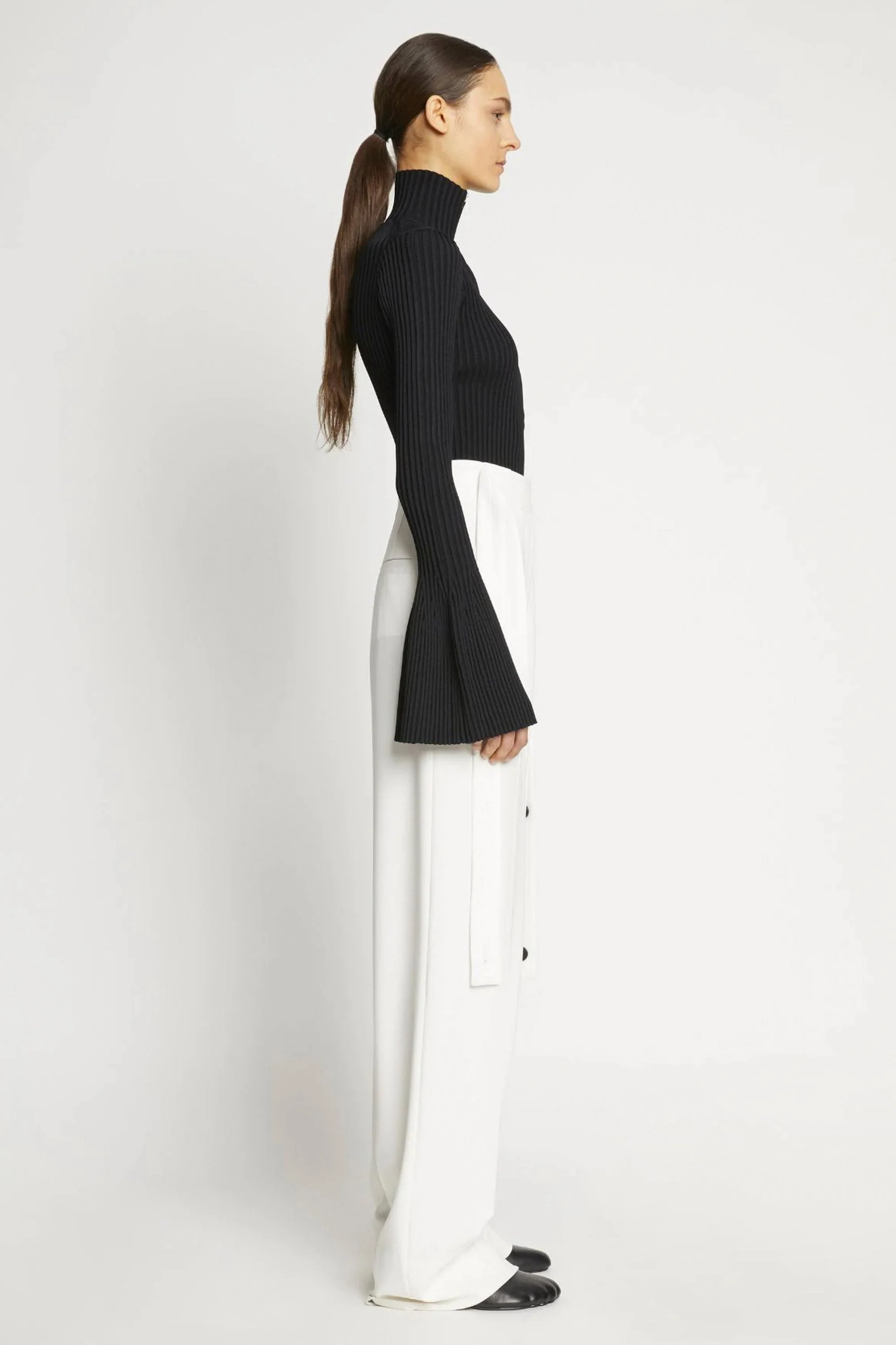 Viscose Rib Zip Sweater - Image 3