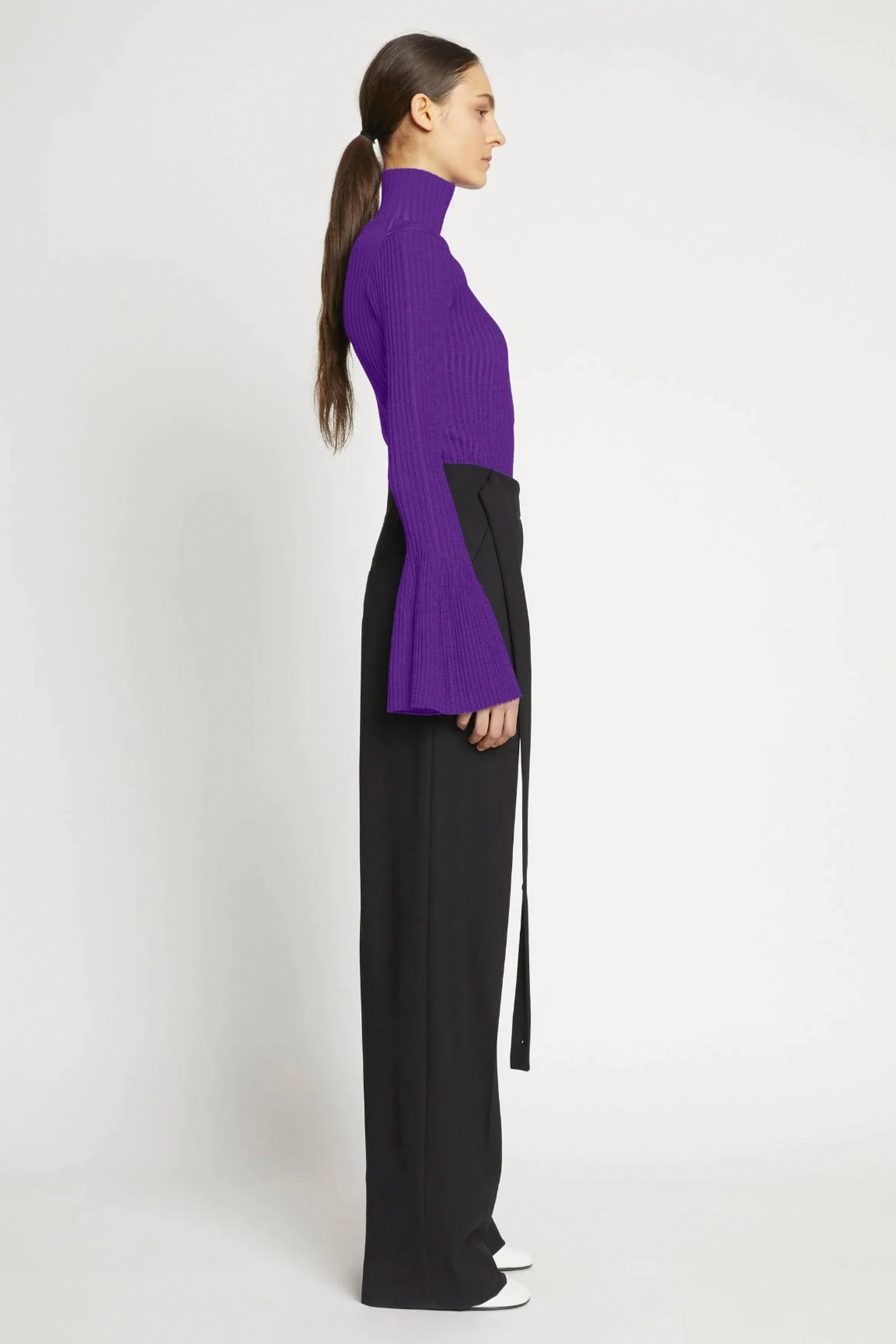 Viscose Rib Zip Sweater - Image 9