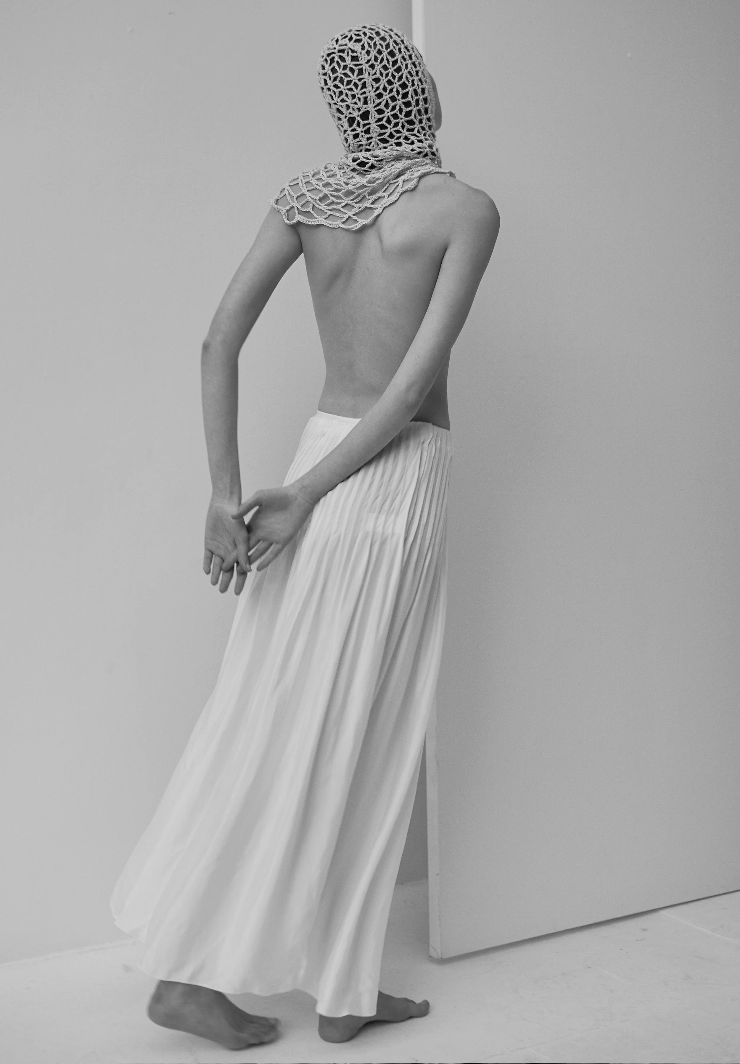 K M by L A N G E Uman Pleated Skirt - White - Image 6
