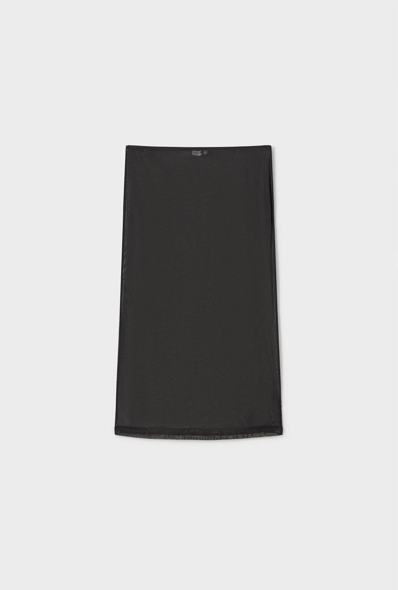 Silk Laundry Mesh Skirt - Black - Image 2