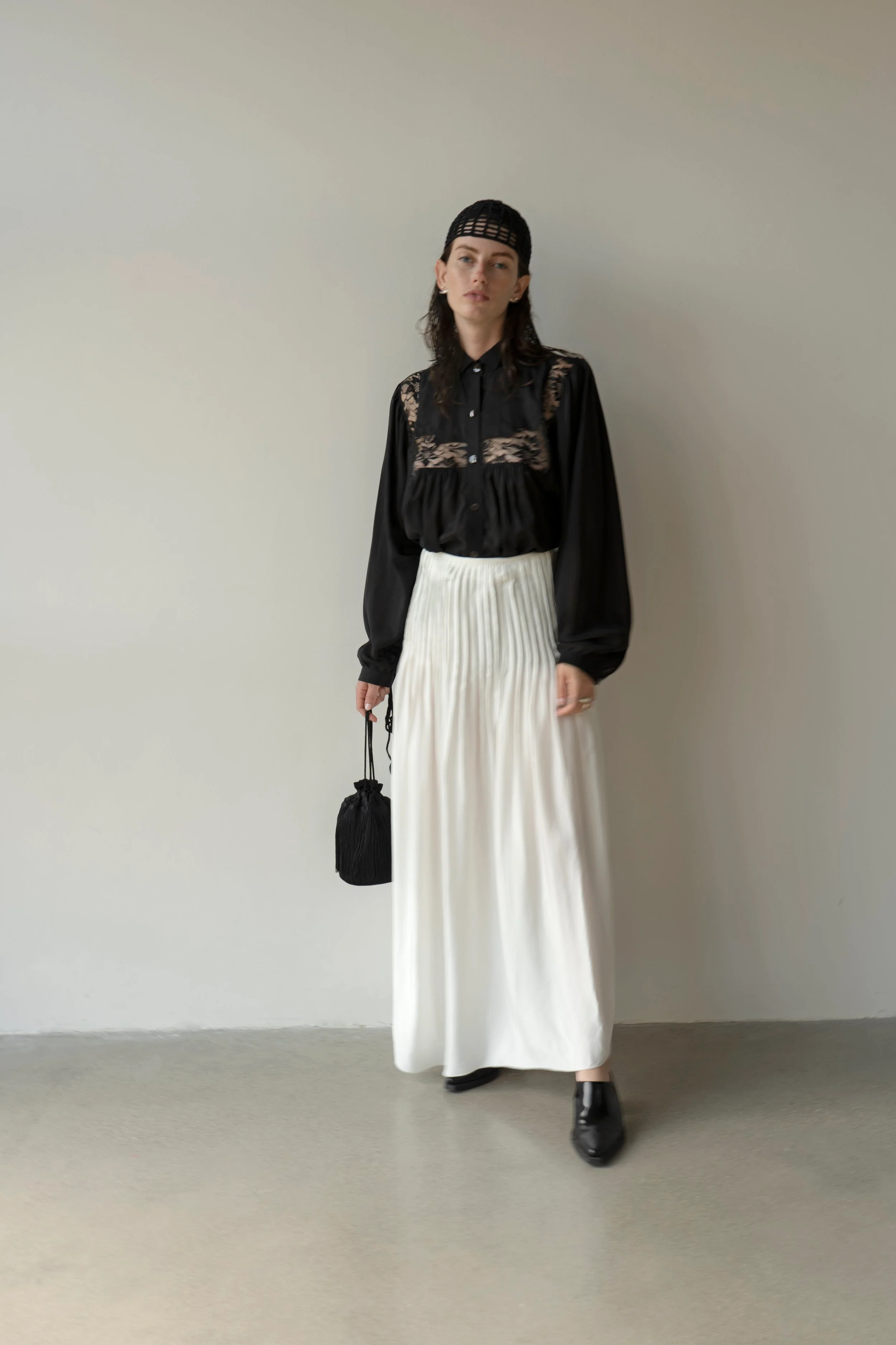 K M by L A N G E Lina Kostenko Poet Lace Blouse  - Black - Image 4