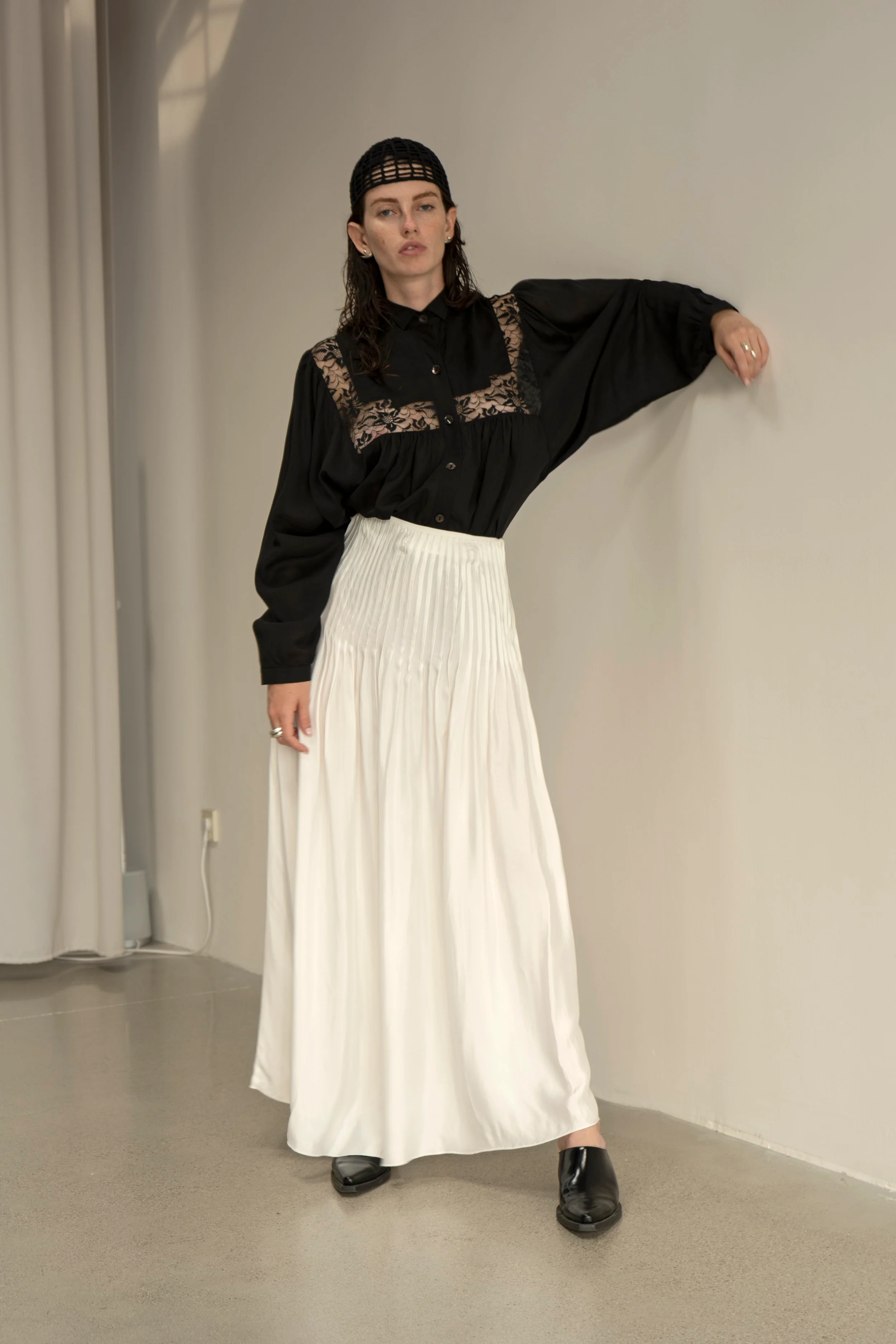 K M by L A N G E Lina Kostenko Poet Lace Blouse  - Black - Image 7